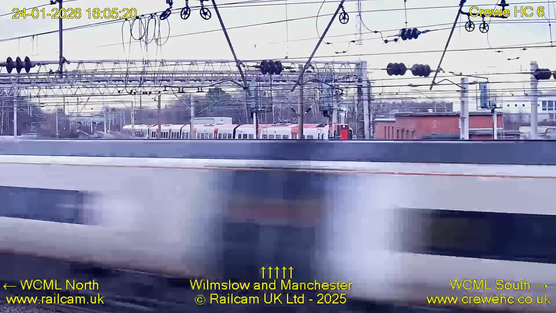 Crewe Rail Crossing Junction from Heritage Centre Live Cam - Crewe, Cheshire East, North West, England, United Kingdom