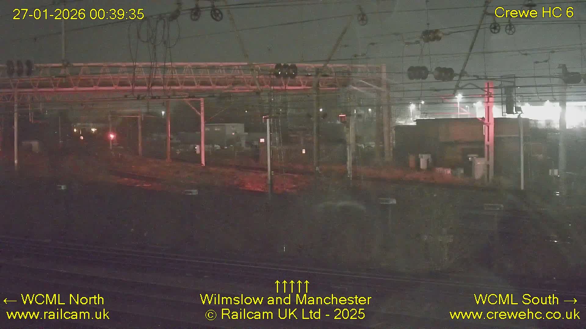 Crewe Rail Crossing Junction from Heritage Centre Live Cam - Crewe, Cheshire East, North West, England, United Kingdom