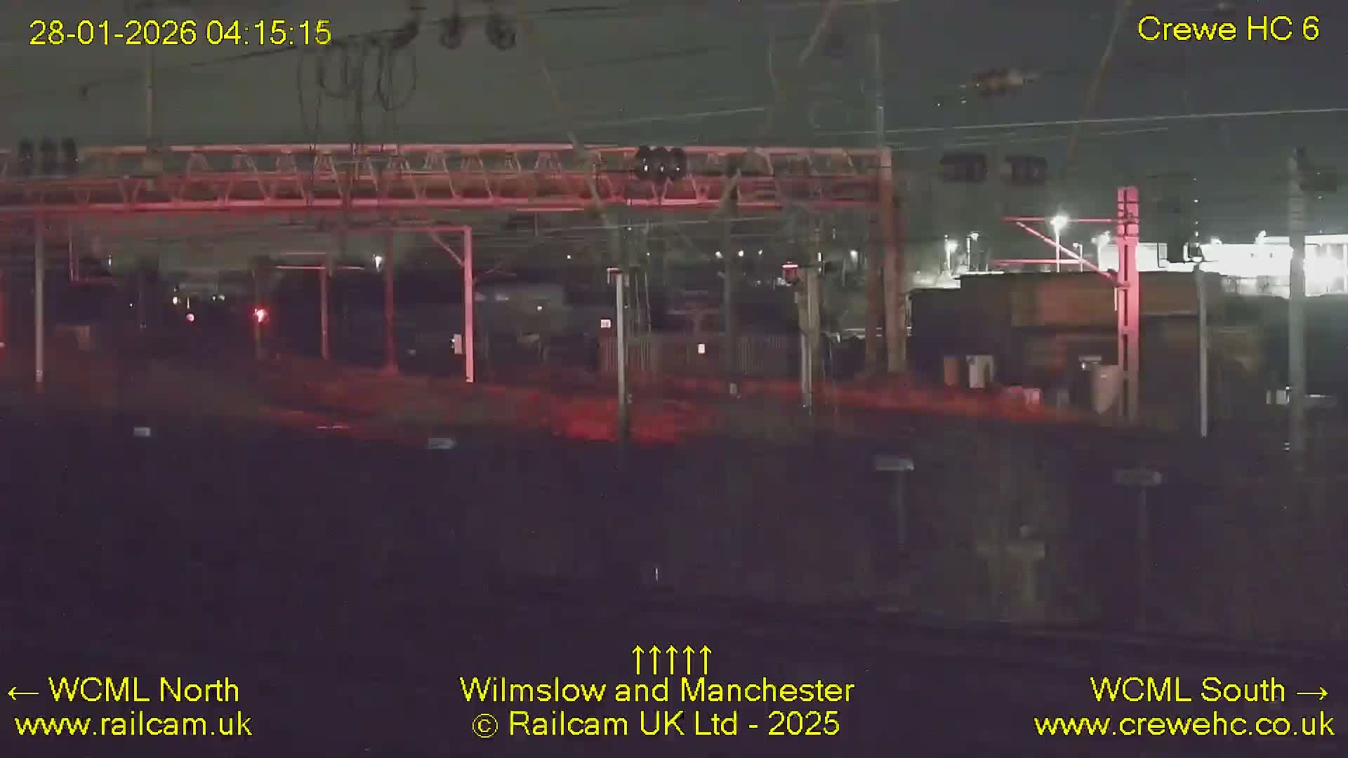 Crewe Rail Crossing Junction from Heritage Centre Live Cam - Crewe, Cheshire East, North West, England, United Kingdom