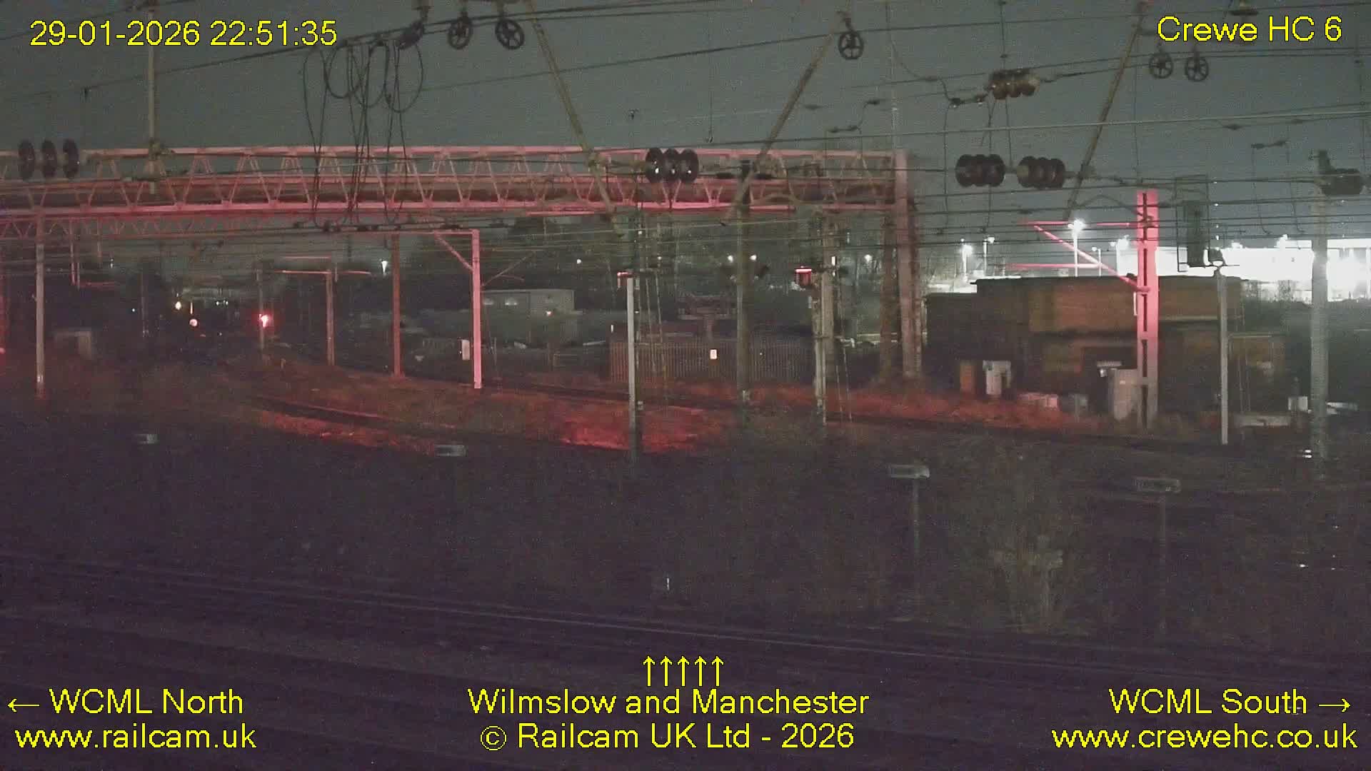 Crewe Rail Crossing Junction from Heritage Centre Live Cam - Crewe, Cheshire East, North West, England, United Kingdom