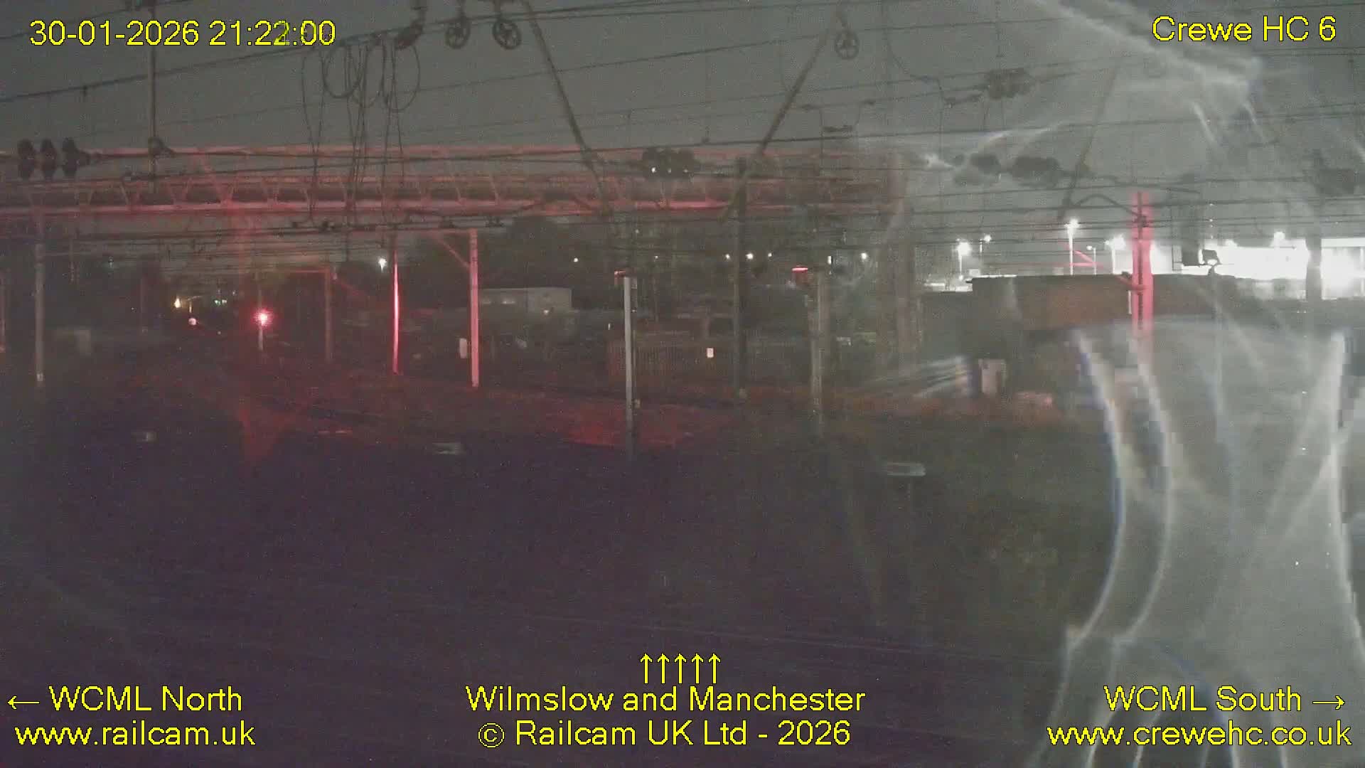 Crewe Rail Crossing Junction from Heritage Centre Live Cam - Crewe, Cheshire East, North West, England, United Kingdom