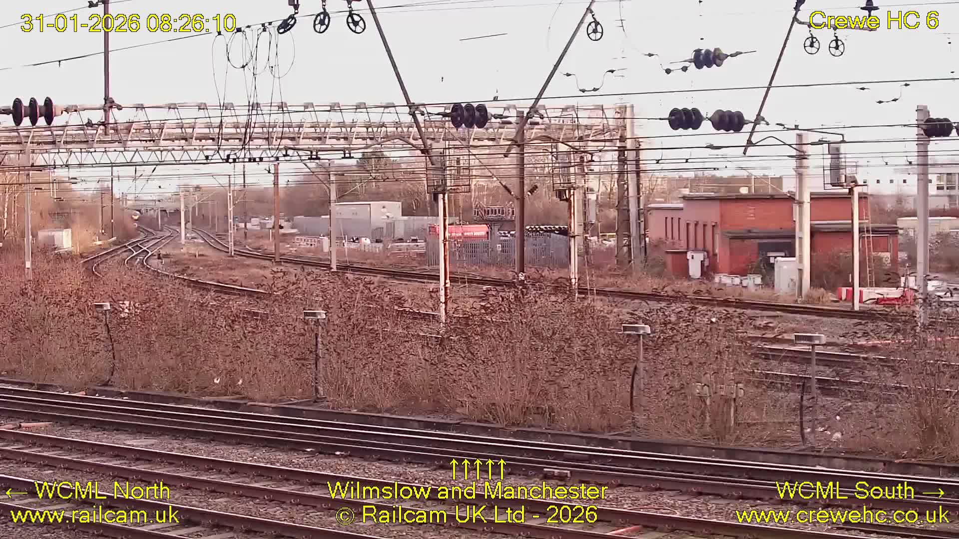 Crewe Rail Crossing Junction from Heritage Centre Live Cam - Crewe, Cheshire East, North West, England, United Kingdom