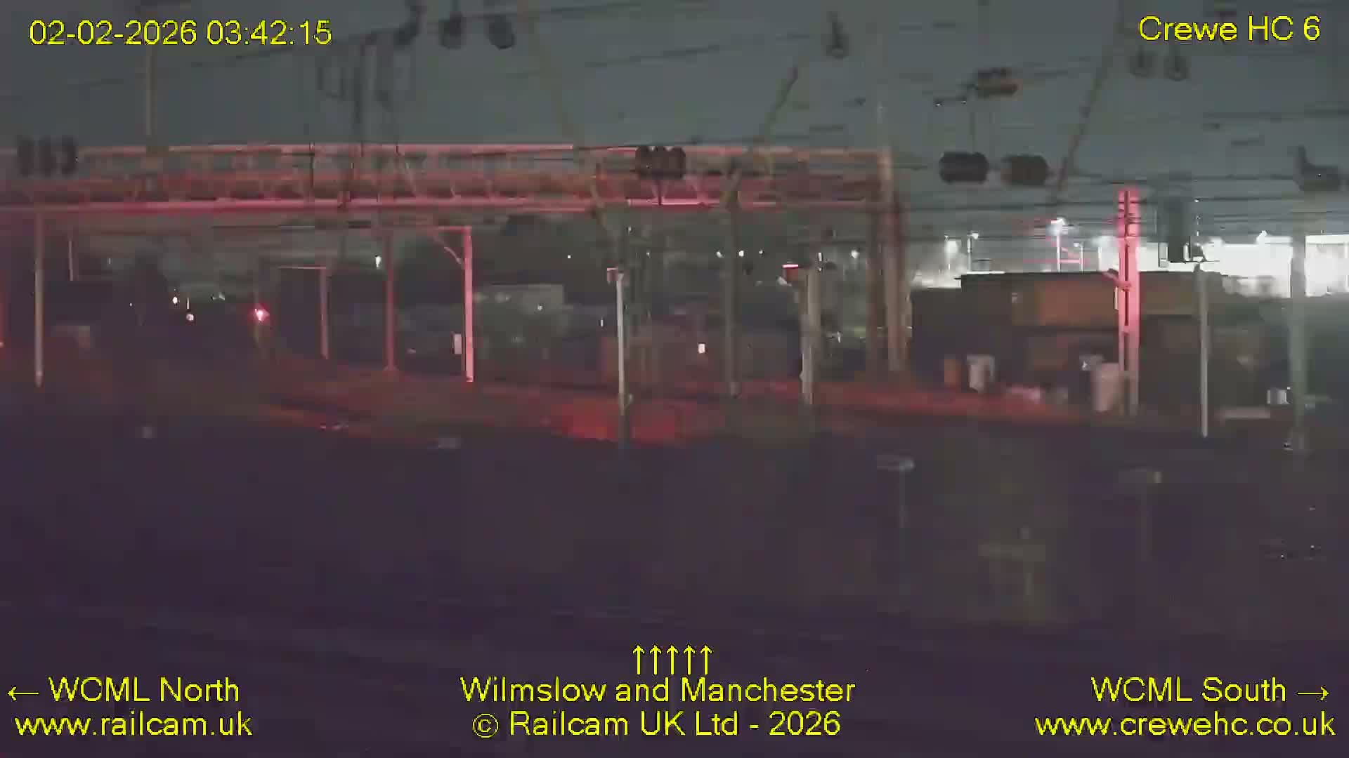 Crewe Rail Crossing Junction from Heritage Centre Live Cam - Crewe, Cheshire East, North West, England, United Kingdom