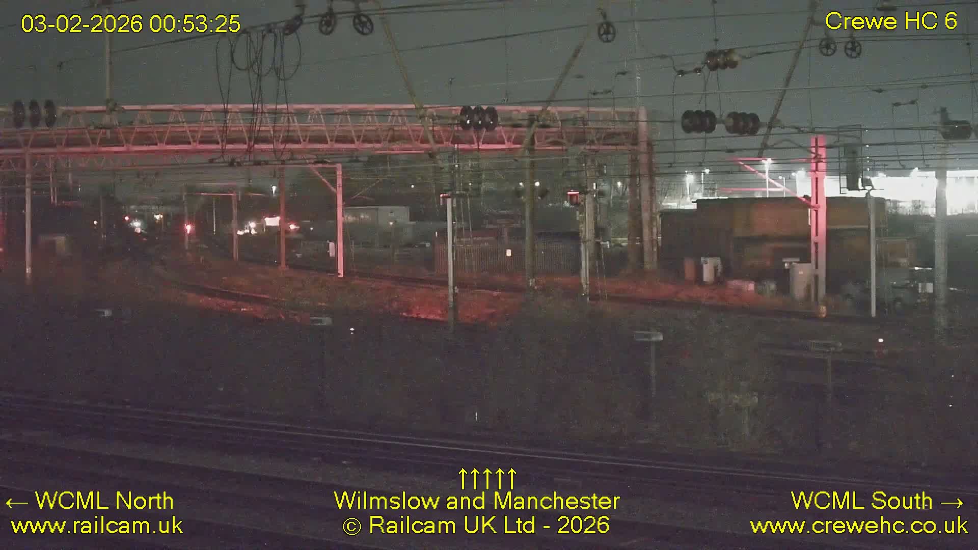 Crewe Rail Crossing Junction from Heritage Centre Live Cam - Crewe, Cheshire East, North West, England, United Kingdom