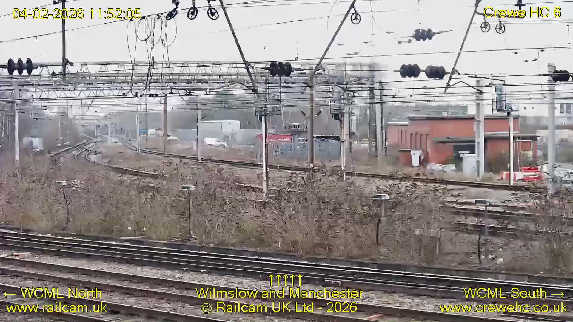 Crewe Rail Crossing Junction from Heritage Centre Live Cam - Crewe, Cheshire East, North West, England, United Kingdom
