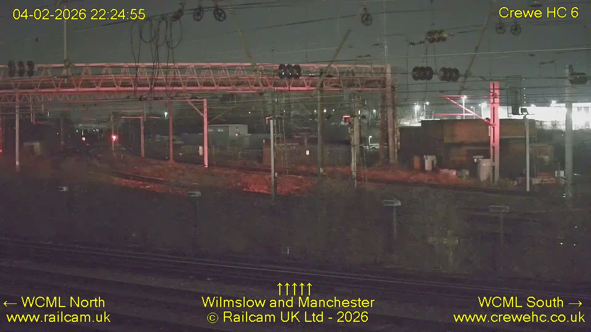 Crewe Rail Crossing Junction from Heritage Centre Live Cam - Crewe, Cheshire East, North West, England, United Kingdom