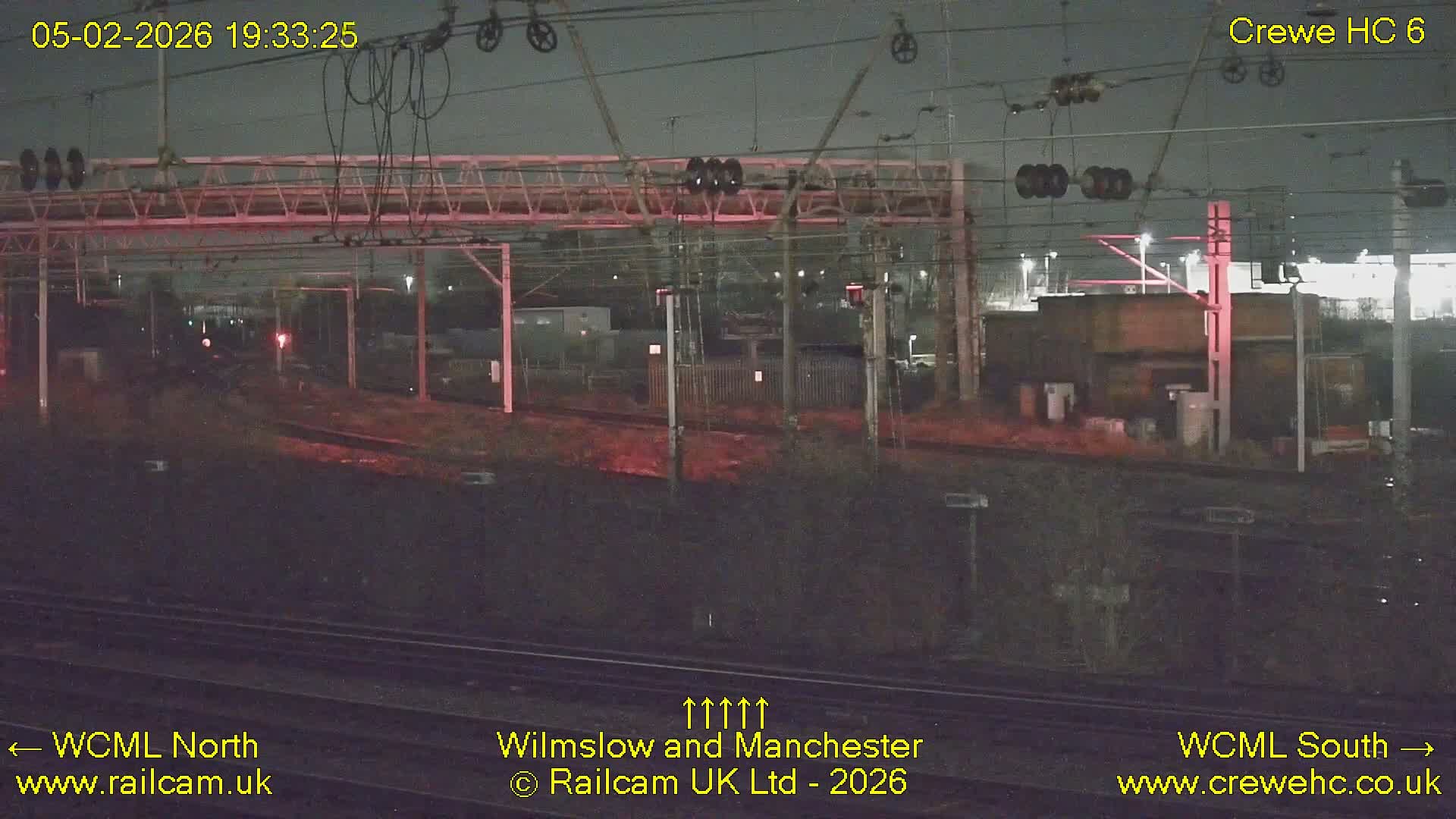 Crewe Rail Crossing Junction from Heritage Centre Live Cam - Crewe, Cheshire East, North West, England, United Kingdom