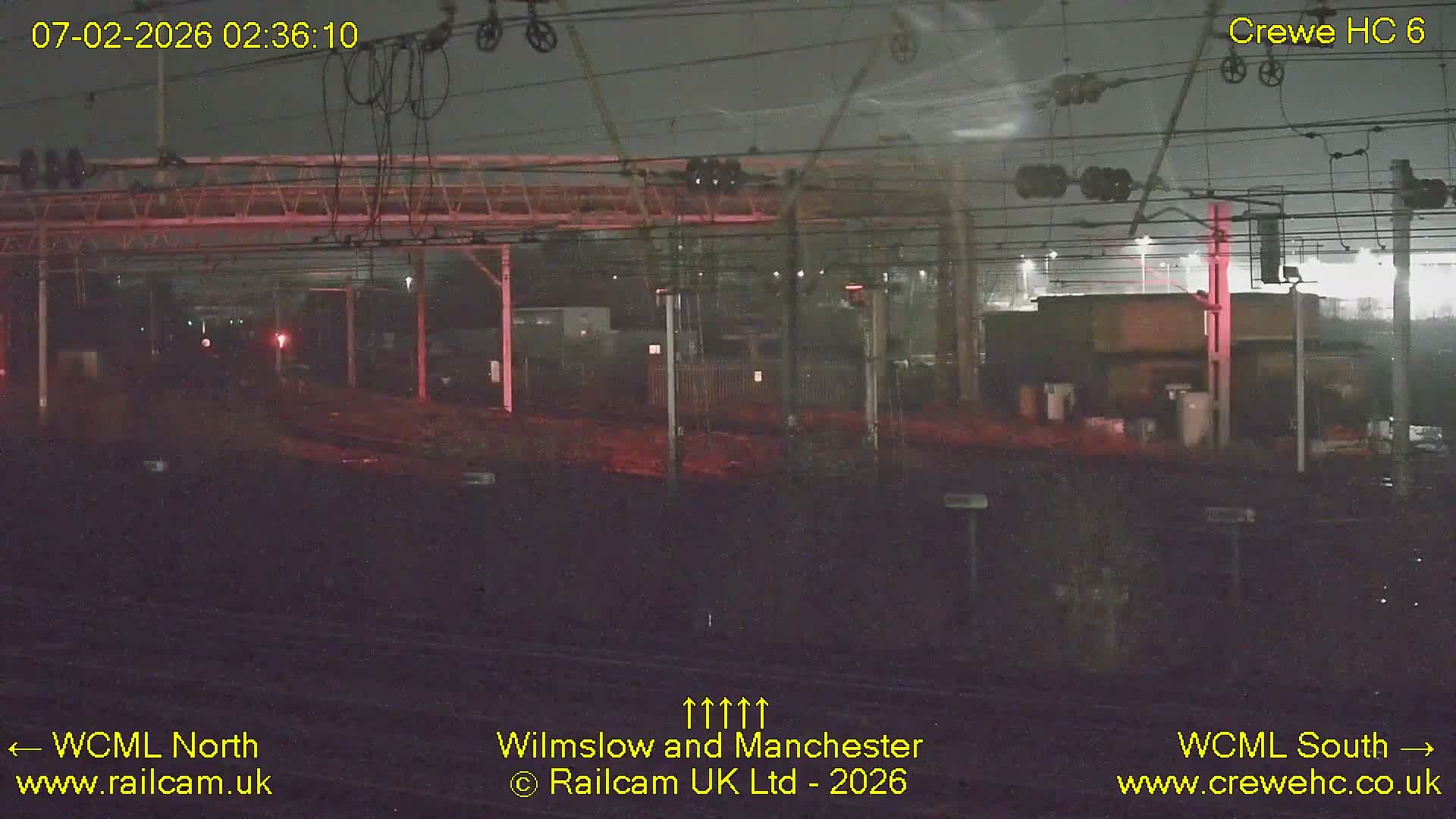 Crewe Rail Crossing Junction from Heritage Centre Live Cam - Crewe, Cheshire East, North West, England, United Kingdom