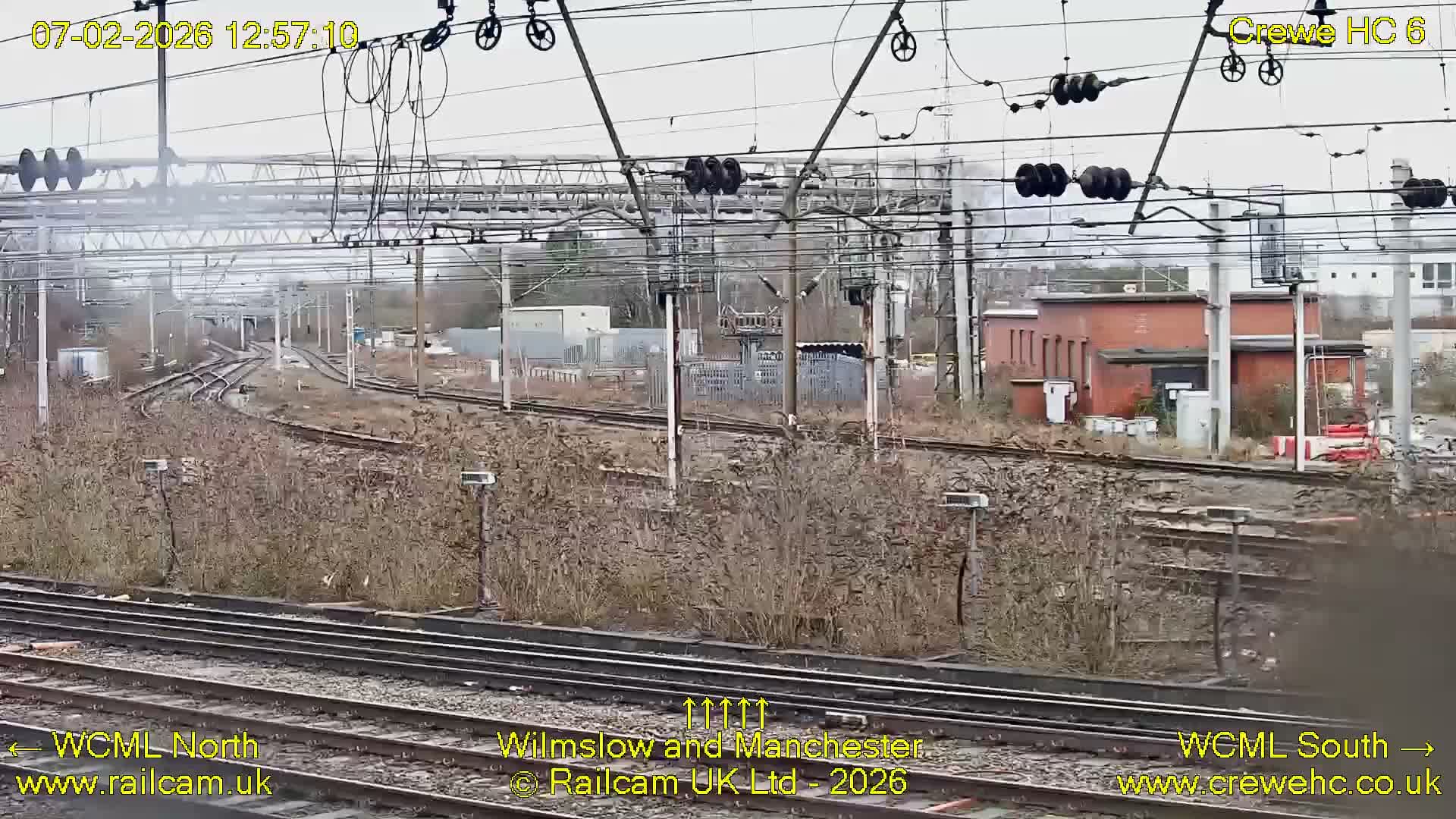 Crewe Rail Crossing Junction from Heritage Centre Live Cam - Crewe, Cheshire East, North West, England, United Kingdom