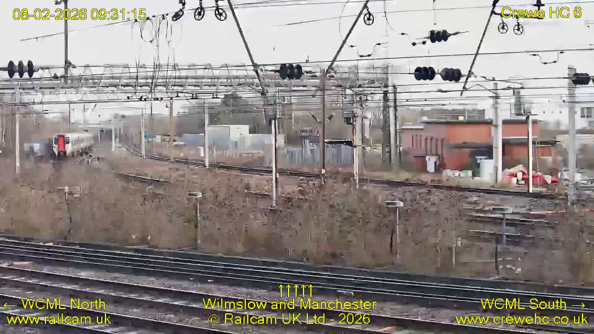 Crewe Rail Crossing Junction from Heritage Centre Live Cam - Crewe, Cheshire East, North West, England, United Kingdom