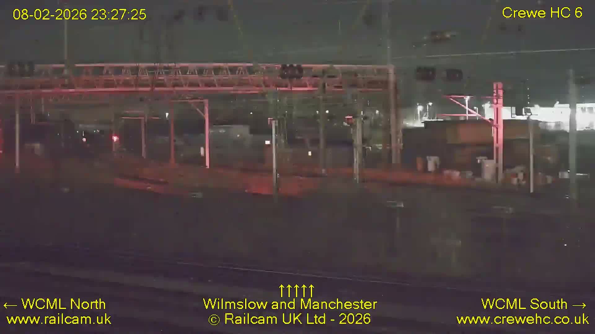 Crewe Rail Crossing Junction from Heritage Centre Live Cam - Crewe, Cheshire East, North West, England, United Kingdom