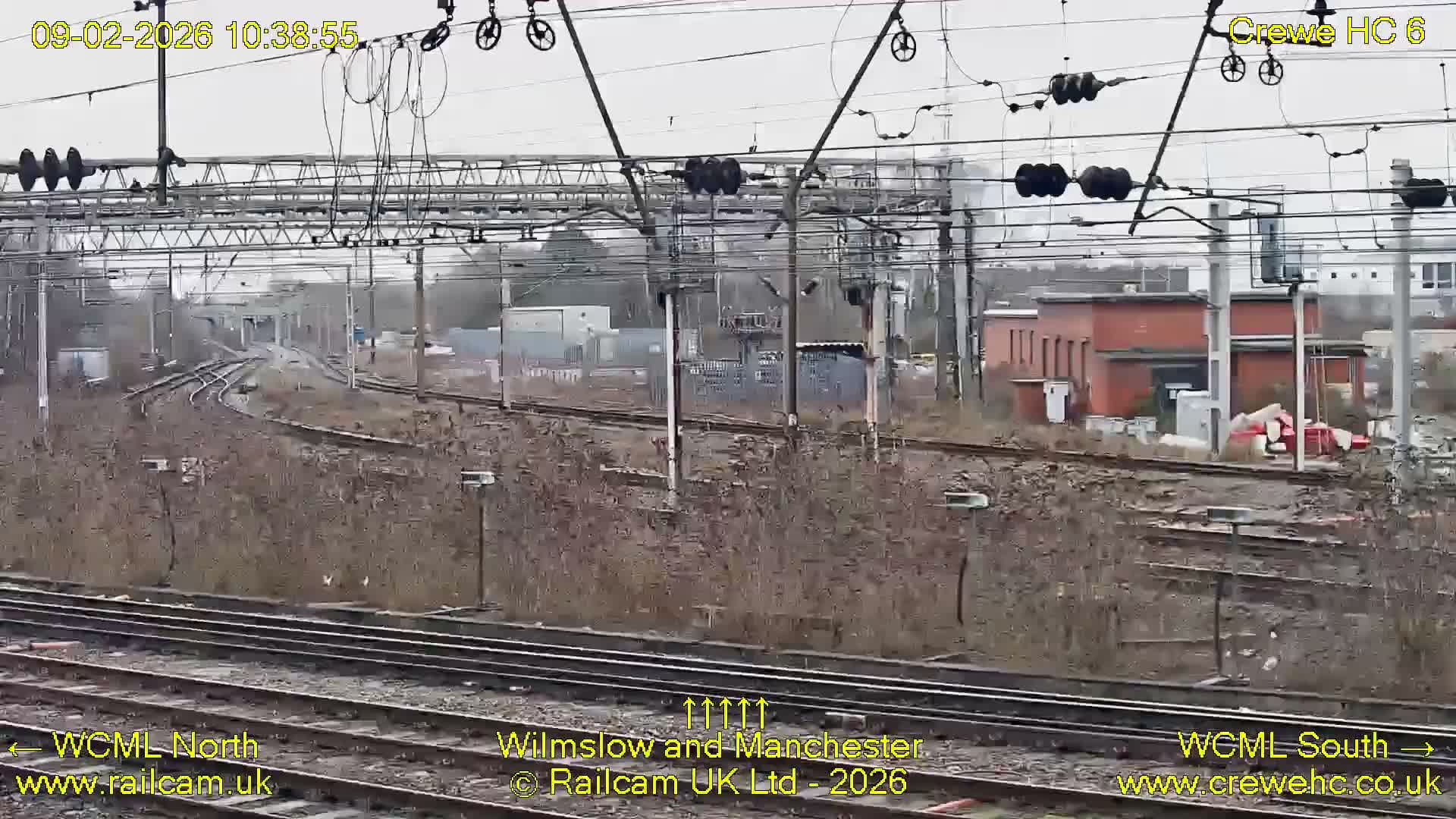 Crewe Rail Crossing Junction from Heritage Centre Live Cam - Crewe, Cheshire East, North West, England, United Kingdom