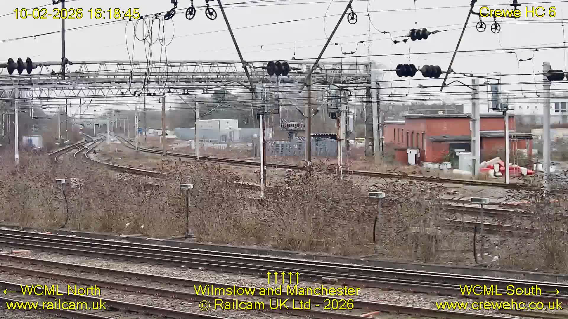 Crewe Rail Crossing Junction from Heritage Centre Live Cam - Crewe, Cheshire East, North West, England, United Kingdom
