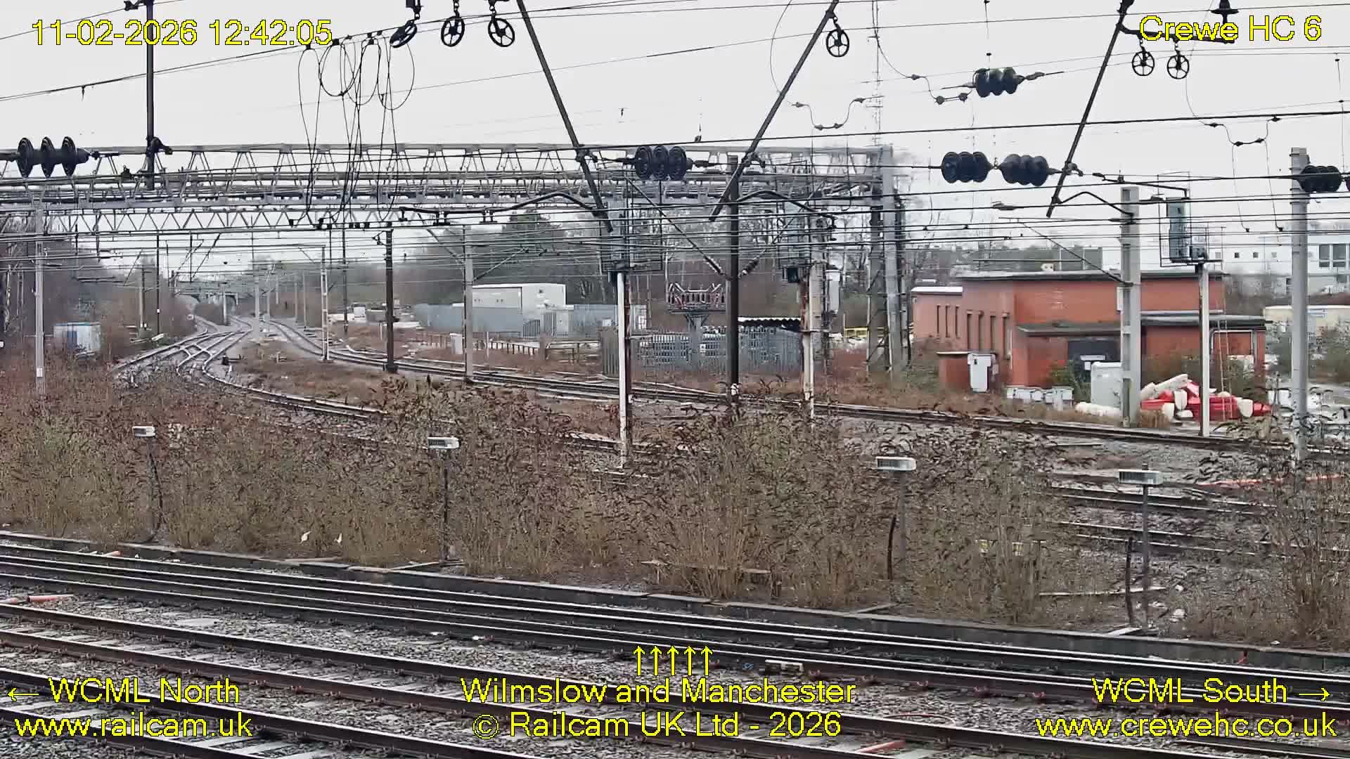 Crewe Rail Crossing Junction from Heritage Centre Live Cam - Crewe, Cheshire East, North West, England, United Kingdom