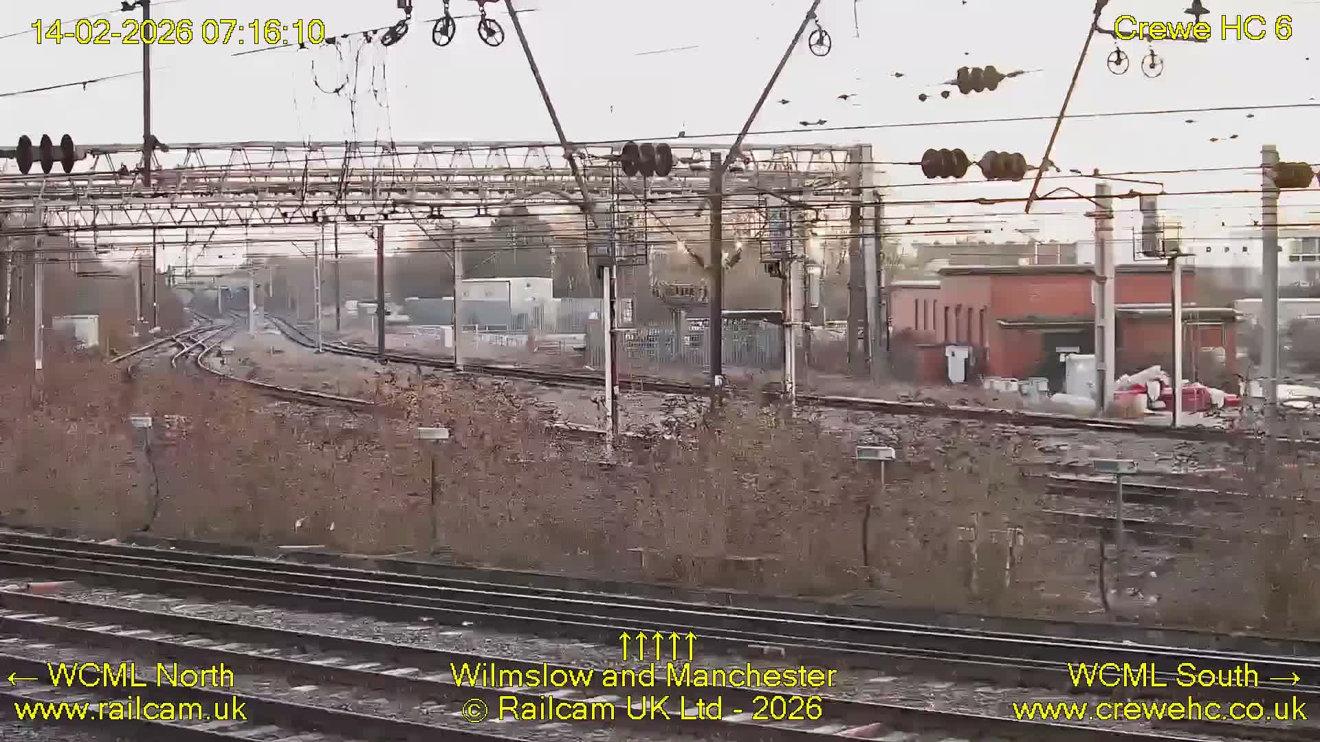 Crewe Rail Crossing Junction from Heritage Centre Live Cam - Crewe, Cheshire East, North West, England, United Kingdom