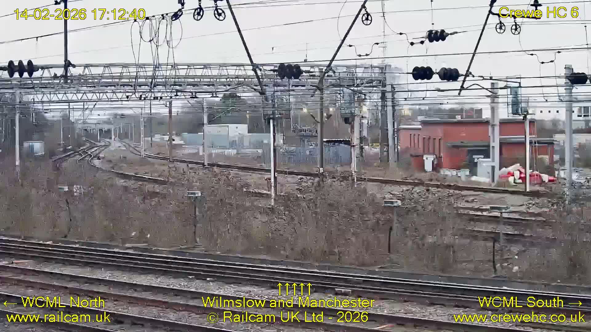 Crewe Rail Crossing Junction from Heritage Centre Live Cam - Crewe, Cheshire East, North West, England, United Kingdom
