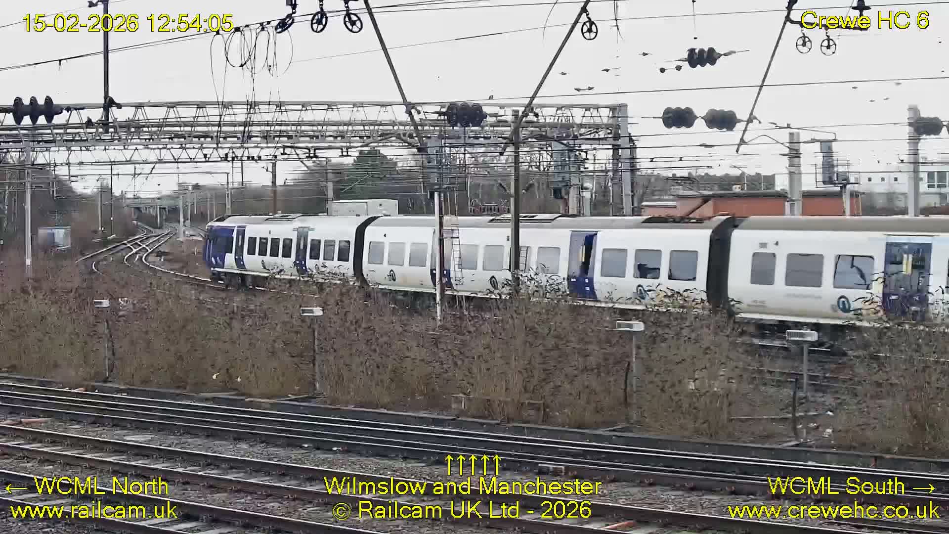 Crewe Rail Crossing Junction from Heritage Centre Live Cam - Crewe, Cheshire East, North West, England, United Kingdom