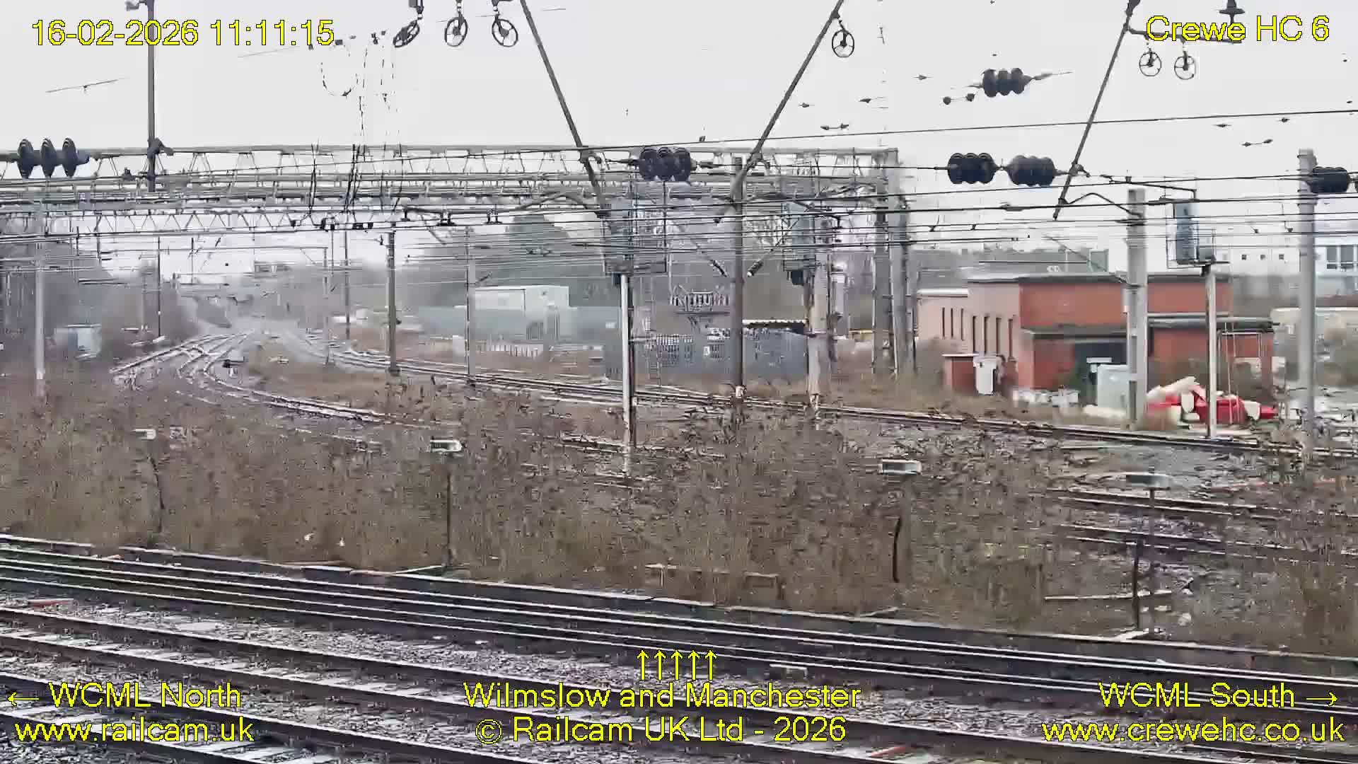 Crewe Rail Crossing Junction from Heritage Centre Live Cam - Crewe, Cheshire East, North West, England, United Kingdom