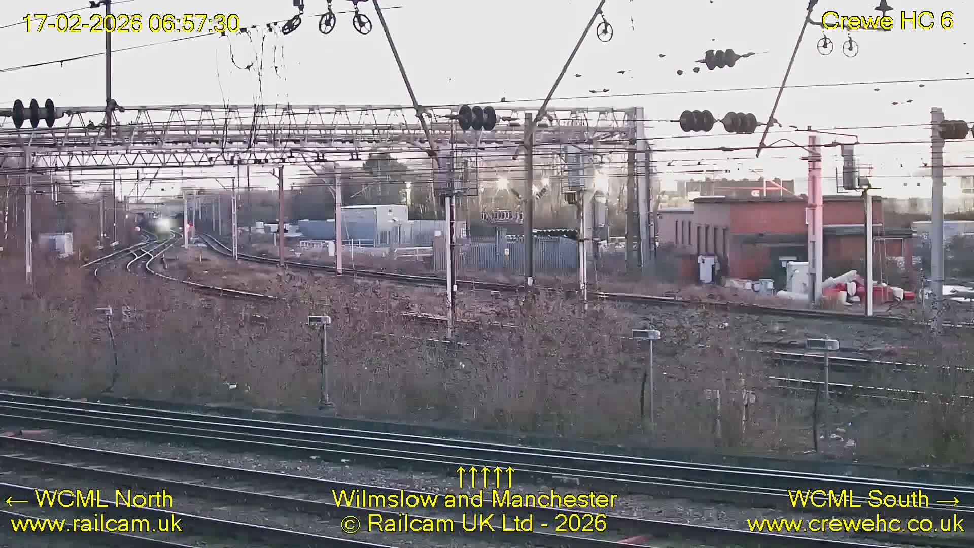 Crewe Rail Crossing Junction from Heritage Centre Live Cam - Crewe, Cheshire East, North West, England, United Kingdom