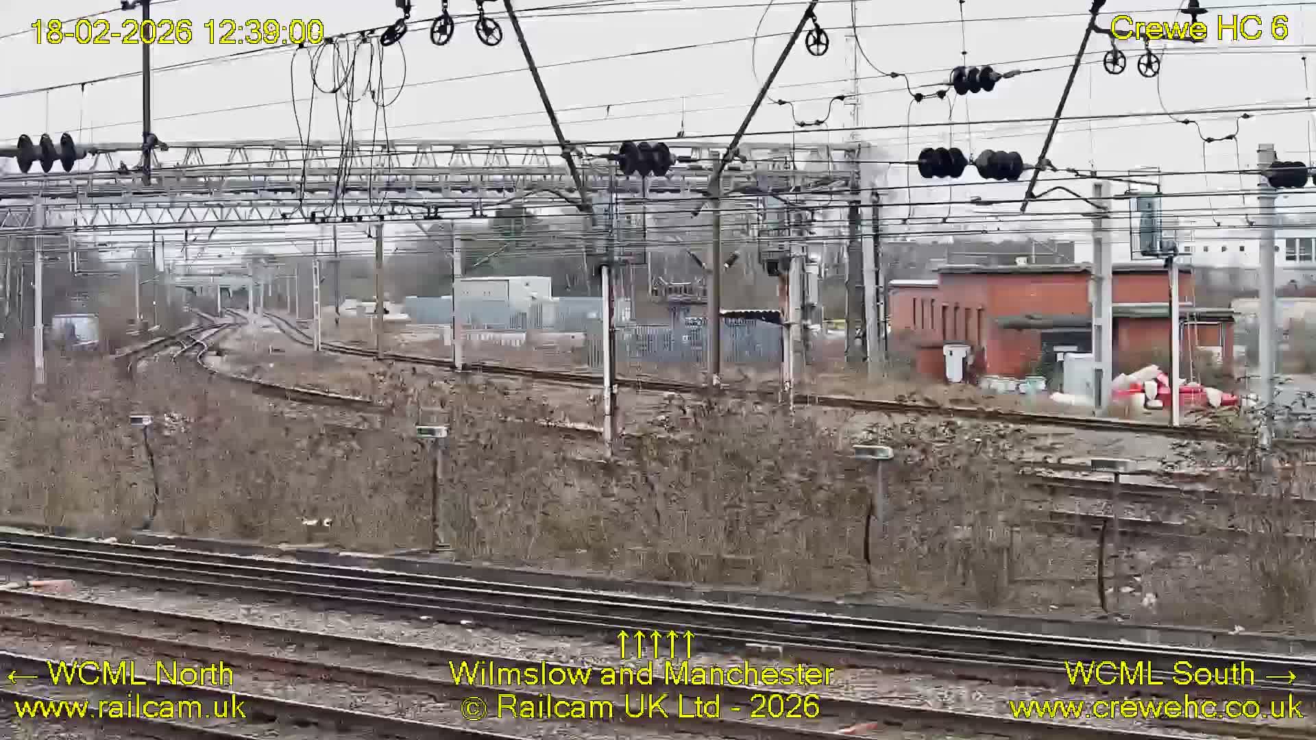 Crewe Rail Crossing Junction from Heritage Centre Live Cam - Crewe, Cheshire East, North West, England, United Kingdom
