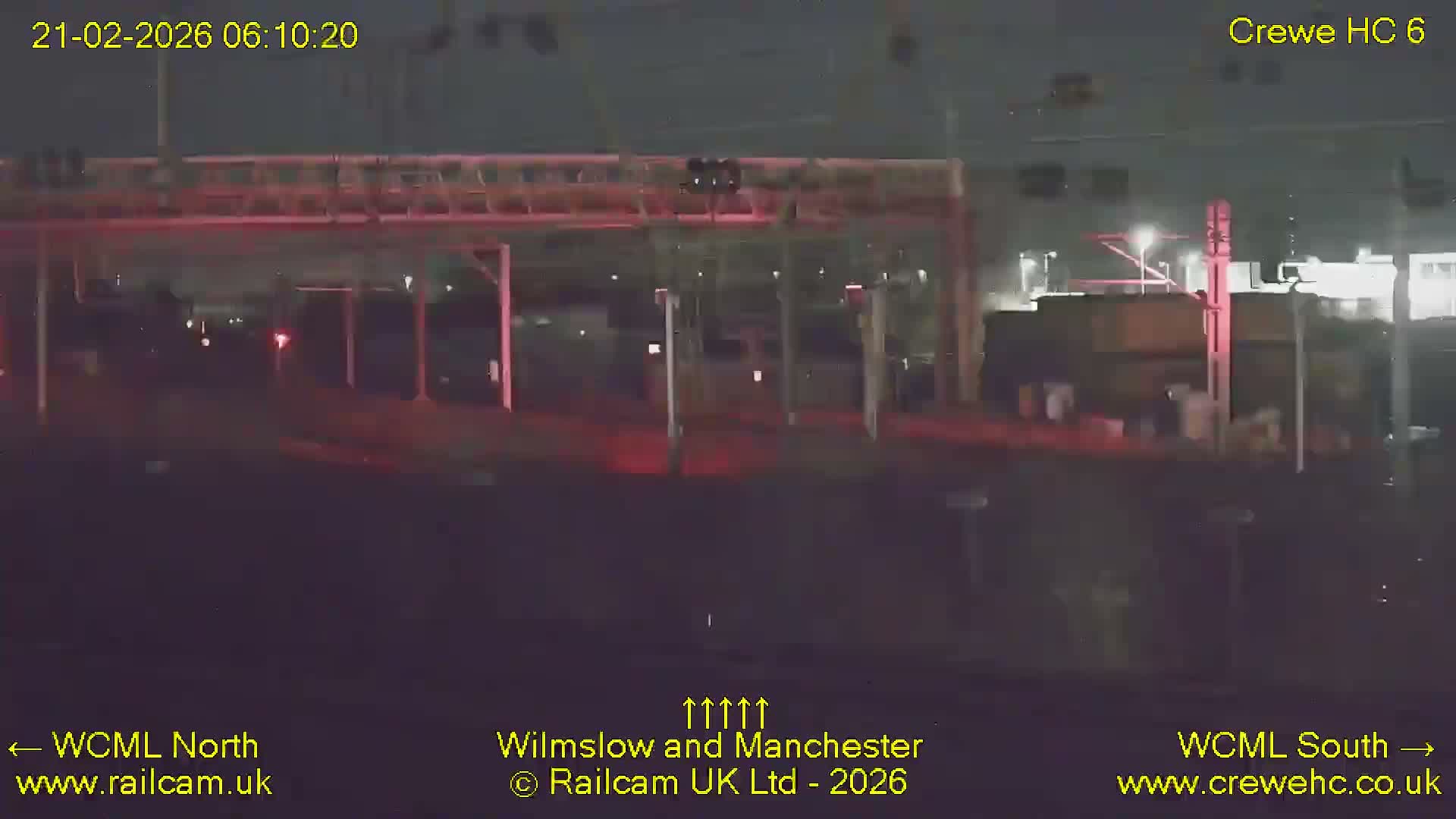 Crewe Rail Crossing Junction from Heritage Centre Live Cam - Crewe, Cheshire East, North West, England, United Kingdom