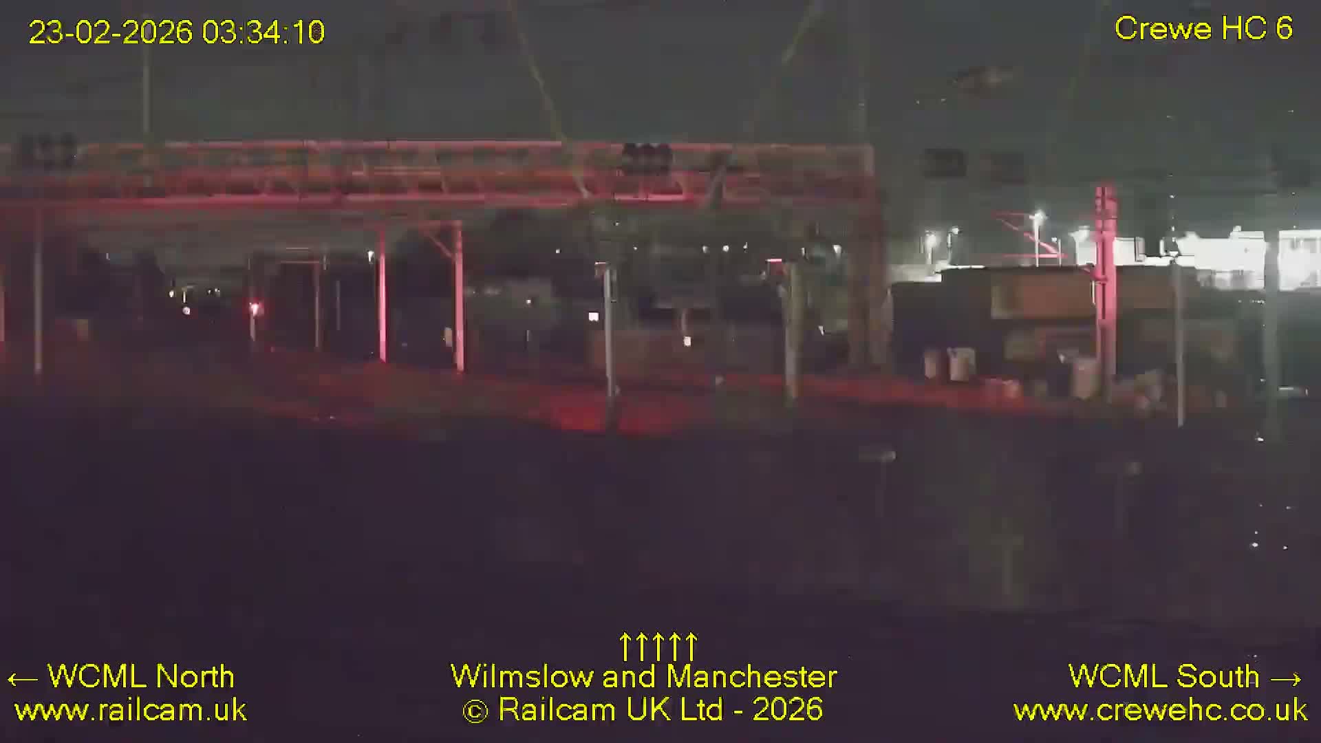 Crewe Rail Crossing Junction from Heritage Centre Live Cam - Crewe, Cheshire East, North West, England, United Kingdom