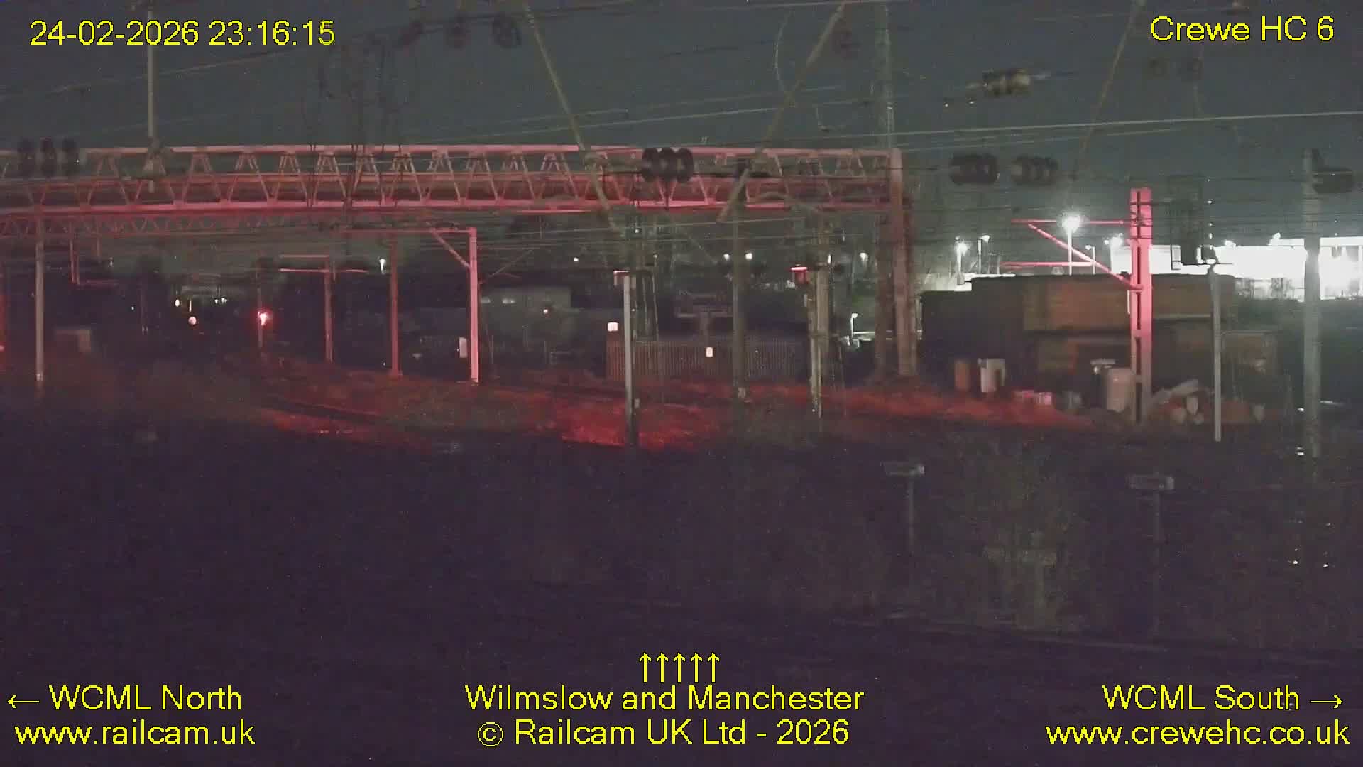 Crewe Rail Crossing Junction from Heritage Centre Live Cam - Crewe, Cheshire East, North West, England, United Kingdom