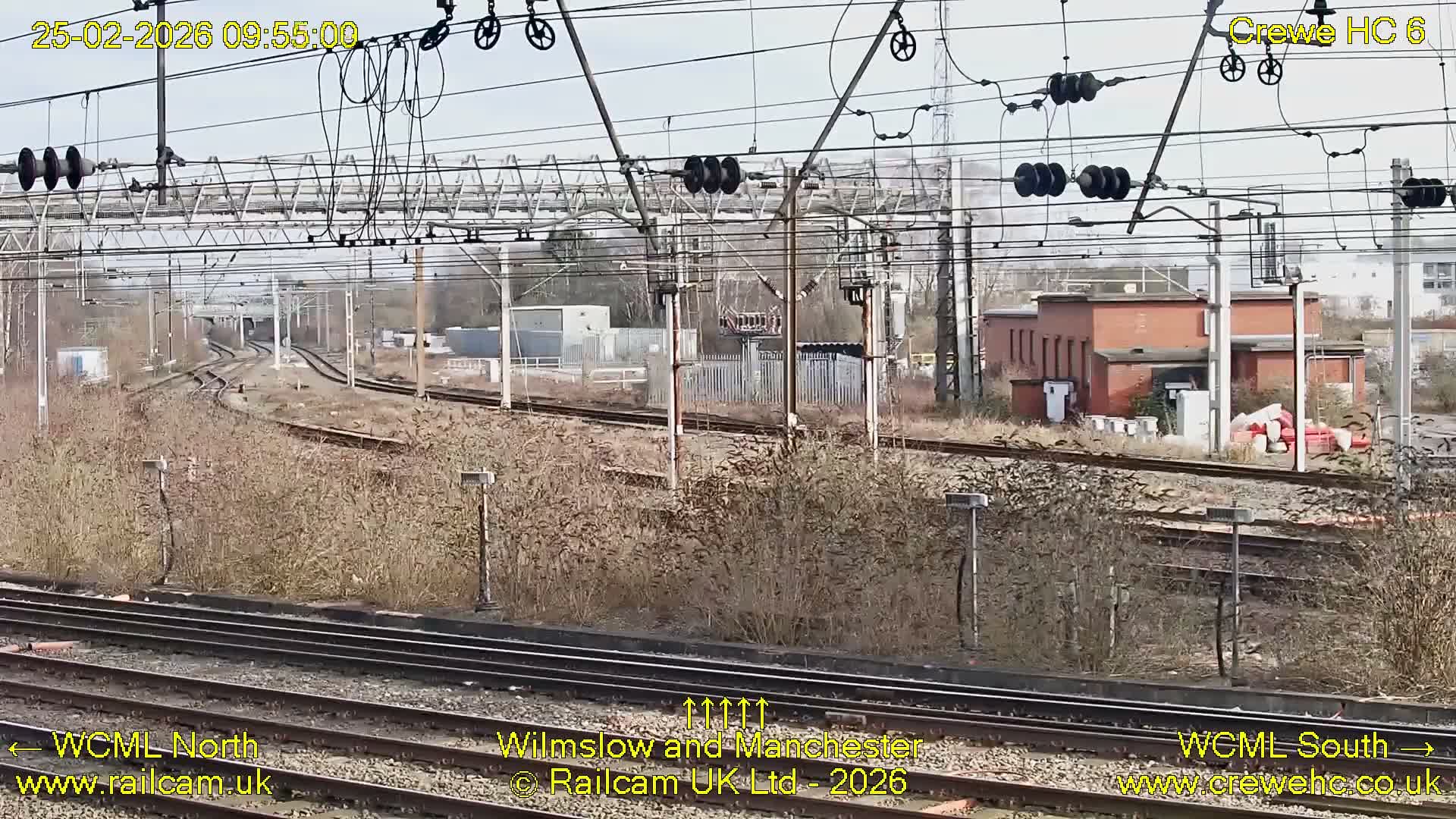 Crewe Rail Crossing Junction from Heritage Centre Live Cam - Crewe, Cheshire East, North West, England, United Kingdom