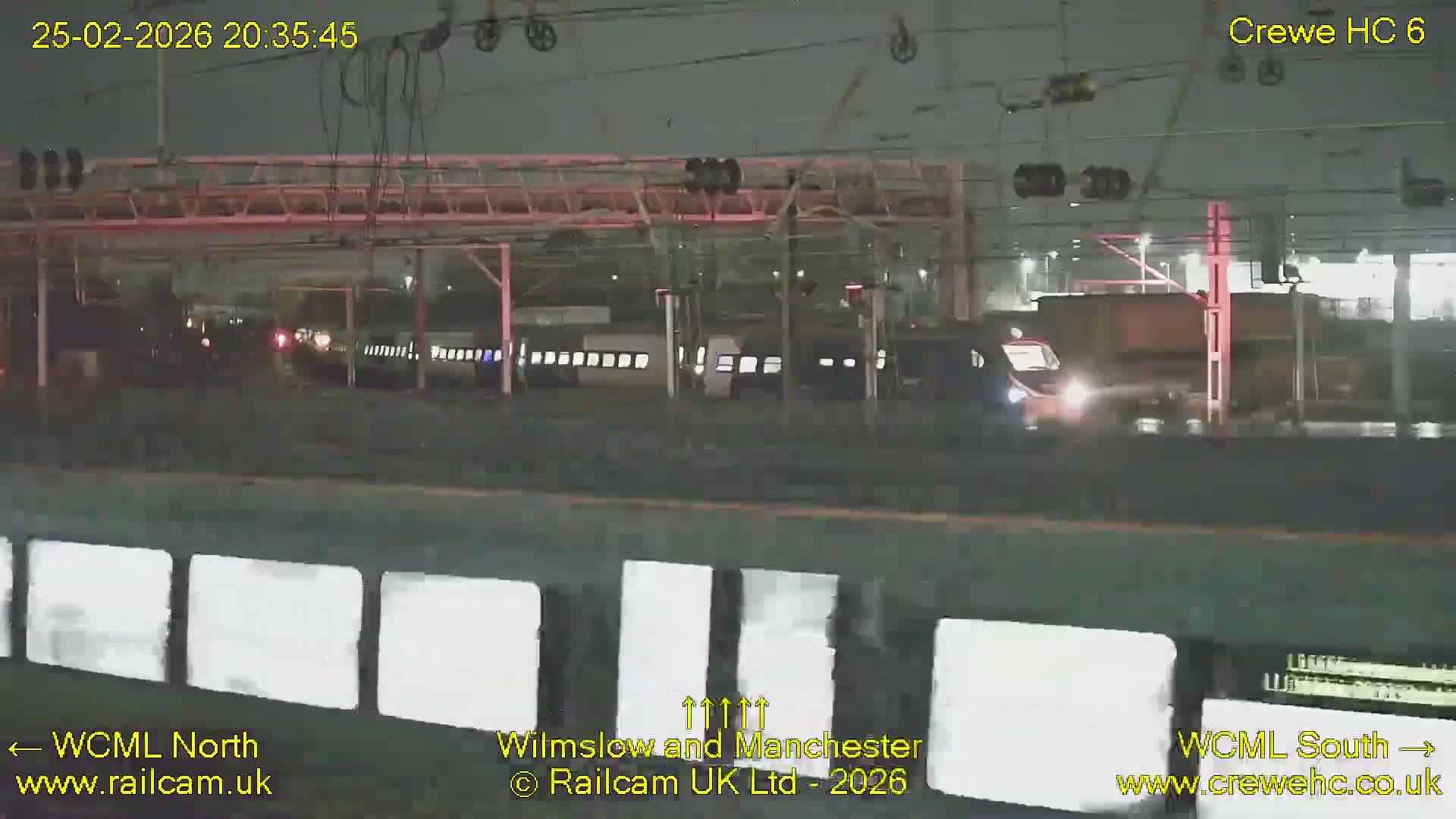 Crewe Rail Crossing Junction from Heritage Centre Live Cam - Crewe, Cheshire East, North West, England, United Kingdom