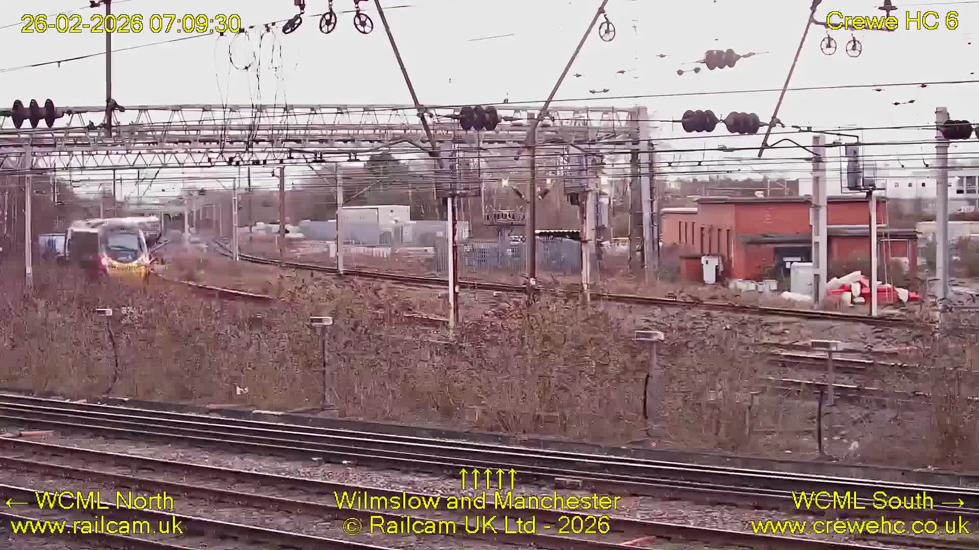 Crewe Rail Crossing Junction from Heritage Centre Live Cam - Crewe, Cheshire East, North West, England, United Kingdom