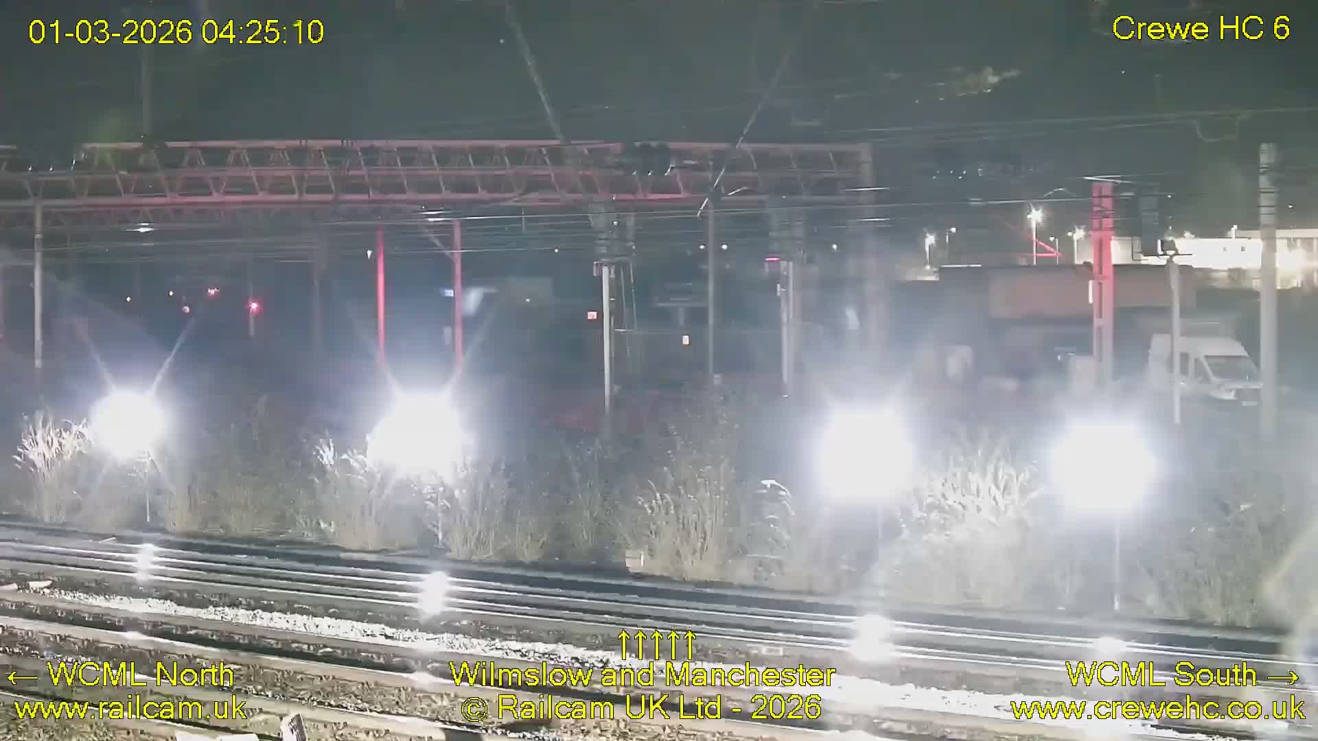 Crewe Rail Crossing Junction from Heritage Centre Live Cam - Crewe, Cheshire East, North West, England, United Kingdom