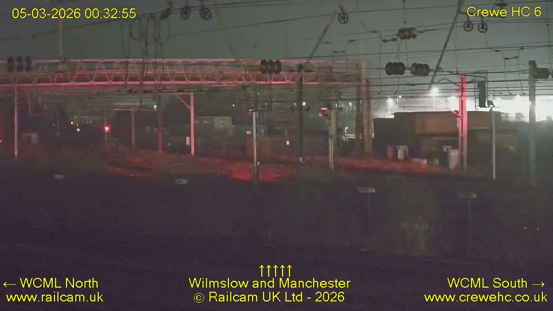 Crewe Rail Crossing Junction from Heritage Centre Live Cam - Crewe, Cheshire East, North West, England, United Kingdom