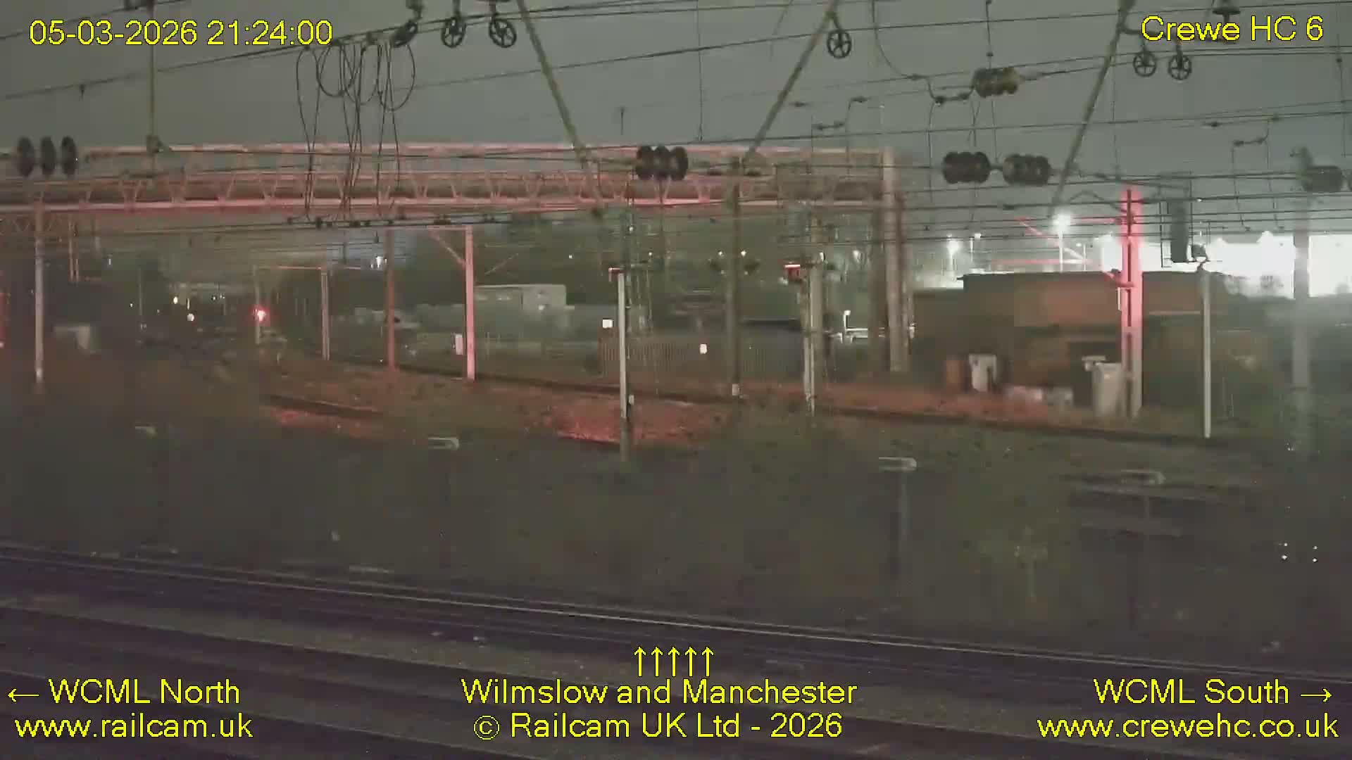 Crewe Rail Crossing Junction from Heritage Centre Live Cam - Crewe, Cheshire East, North West, England, United Kingdom