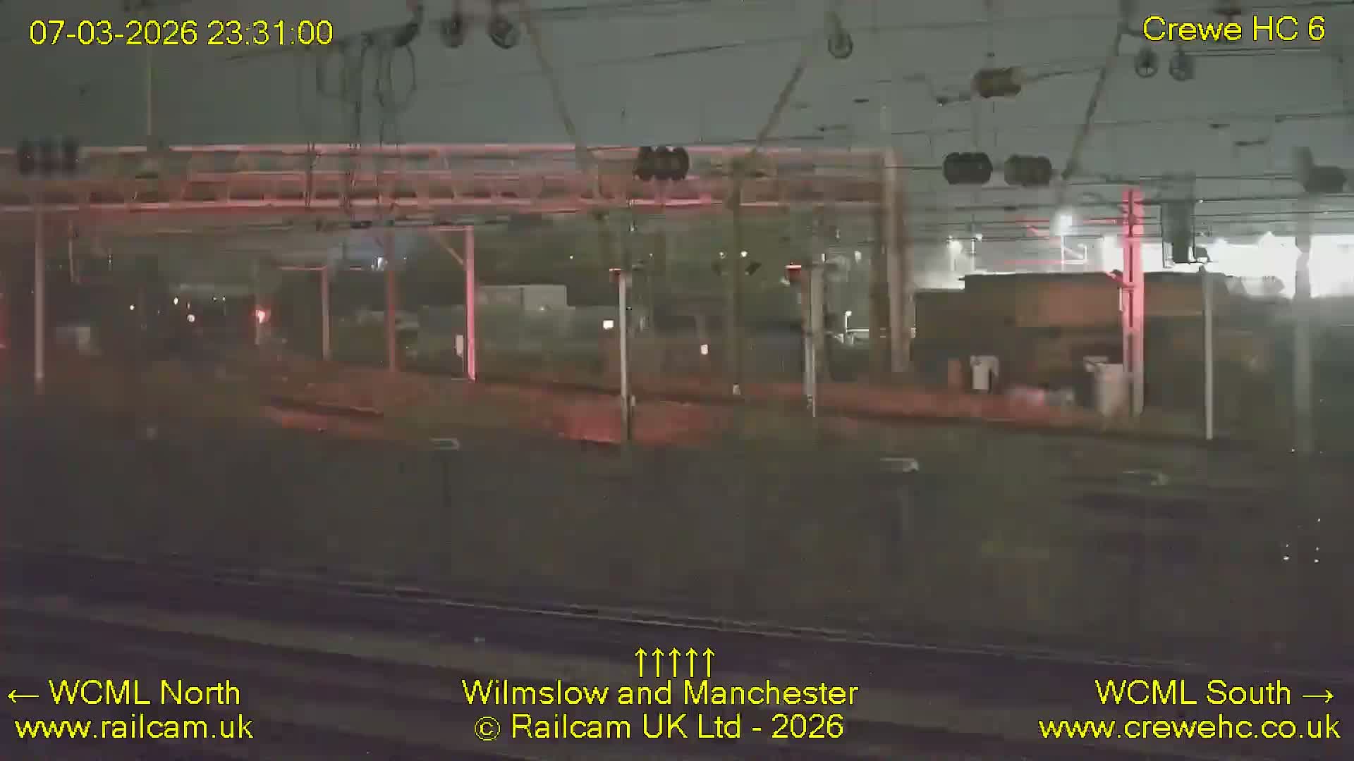 Crewe Rail Crossing Junction from Heritage Centre Live Cam - Crewe, Cheshire East, North West, England, United Kingdom