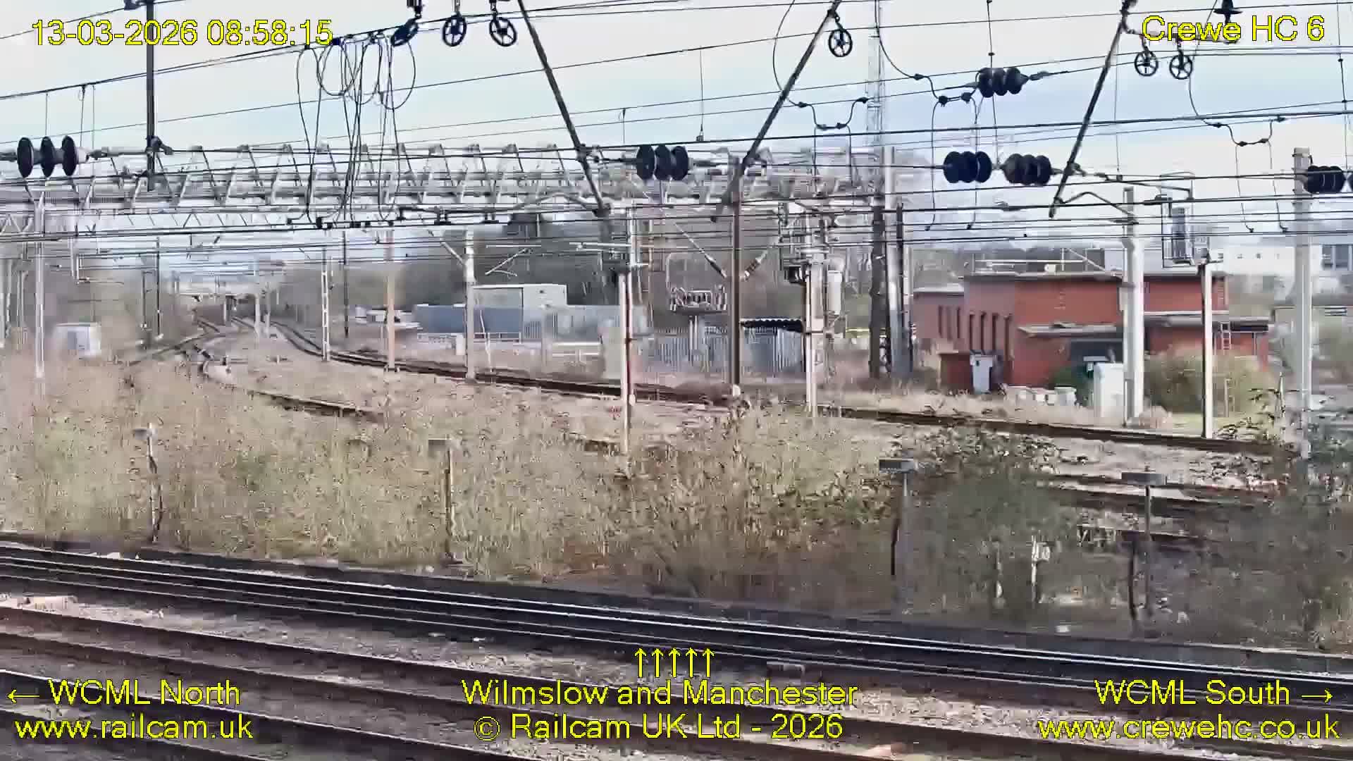 Crewe Rail Crossing Junction from Heritage Centre Live Cam - Crewe, Cheshire East, North West, England, United Kingdom