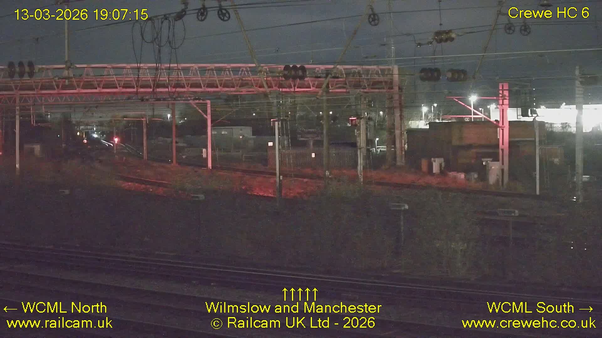 Crewe Rail Crossing Junction from Heritage Centre Live Cam - Crewe, Cheshire East, North West, England, United Kingdom