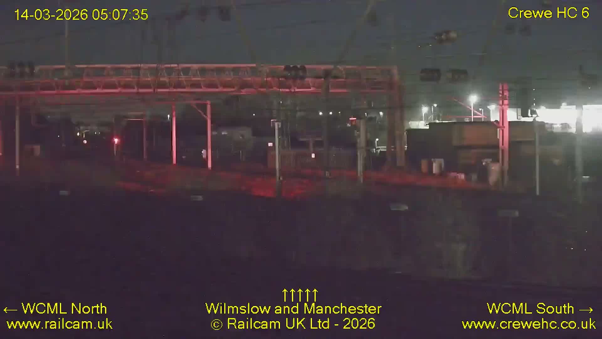 Crewe Rail Crossing Junction from Heritage Centre Live Cam - Crewe, Cheshire East, North West, England, United Kingdom