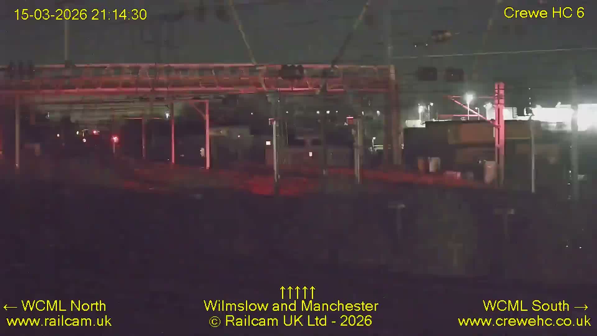 Crewe Rail Crossing Junction from Heritage Centre Live Cam - Crewe, Cheshire East, North West, England, United Kingdom