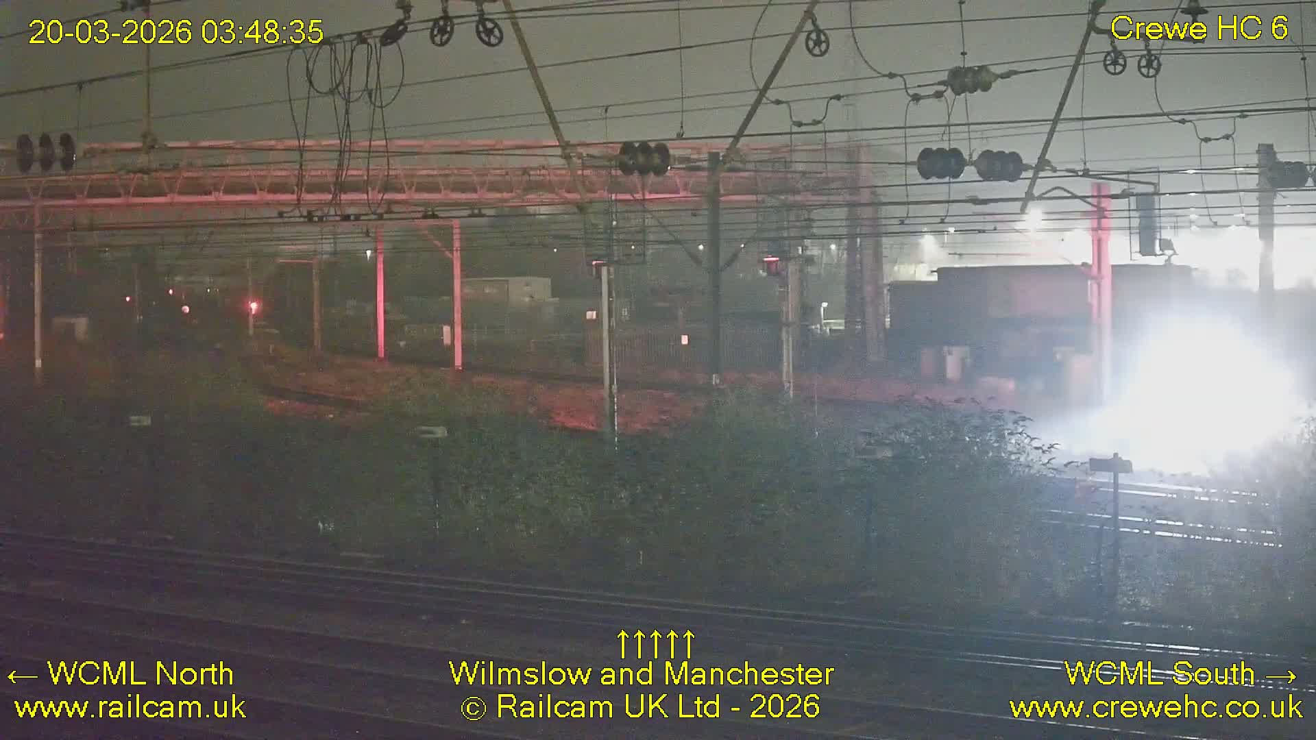 Crewe Rail Crossing Junction from Heritage Centre Live Cam - Crewe, Cheshire East, North West, England, United Kingdom