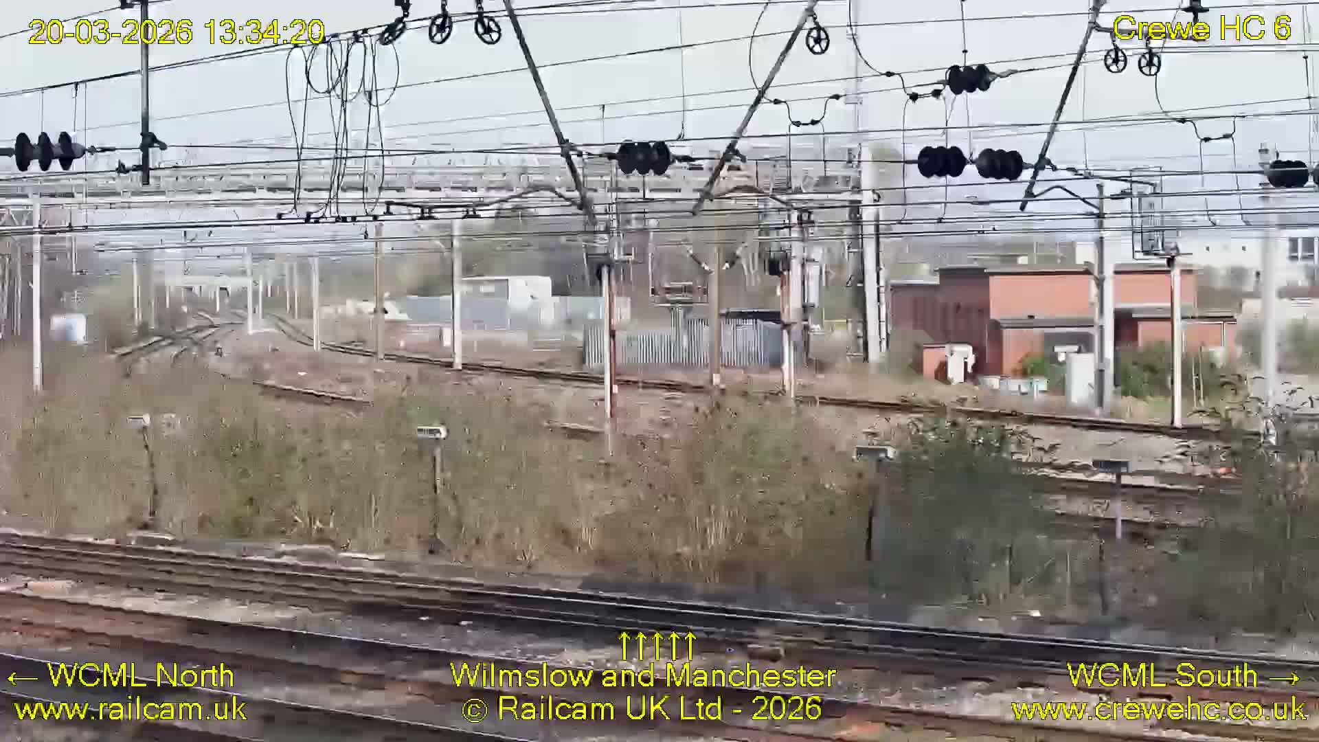 Crewe Rail Crossing Junction from Heritage Centre Live Cam - Crewe, Cheshire East, North West, England, United Kingdom