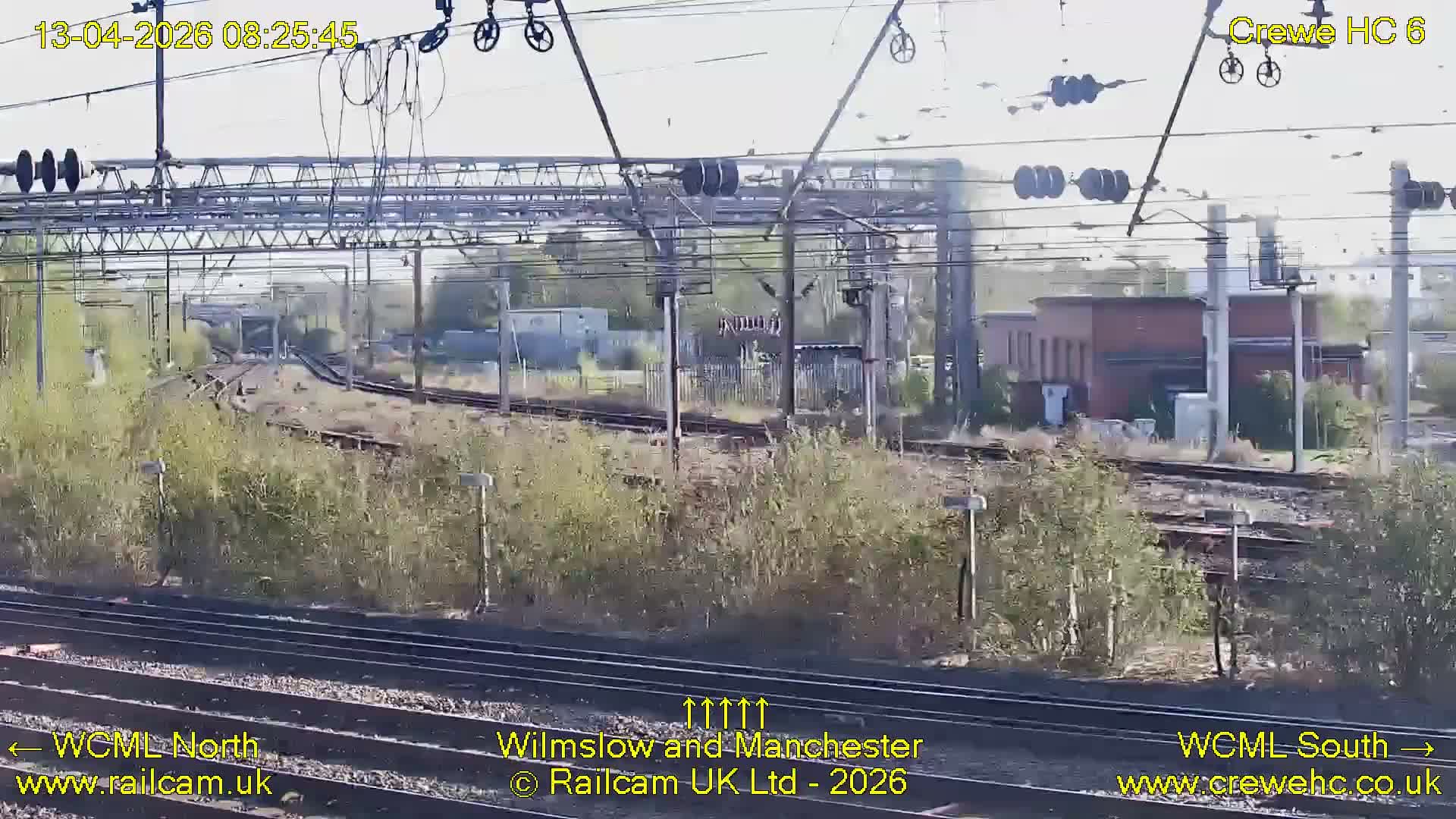 Crewe Rail Crossing Junction from Heritage Centre Live Cam - Crewe, Cheshire East, North West, England, United Kingdom