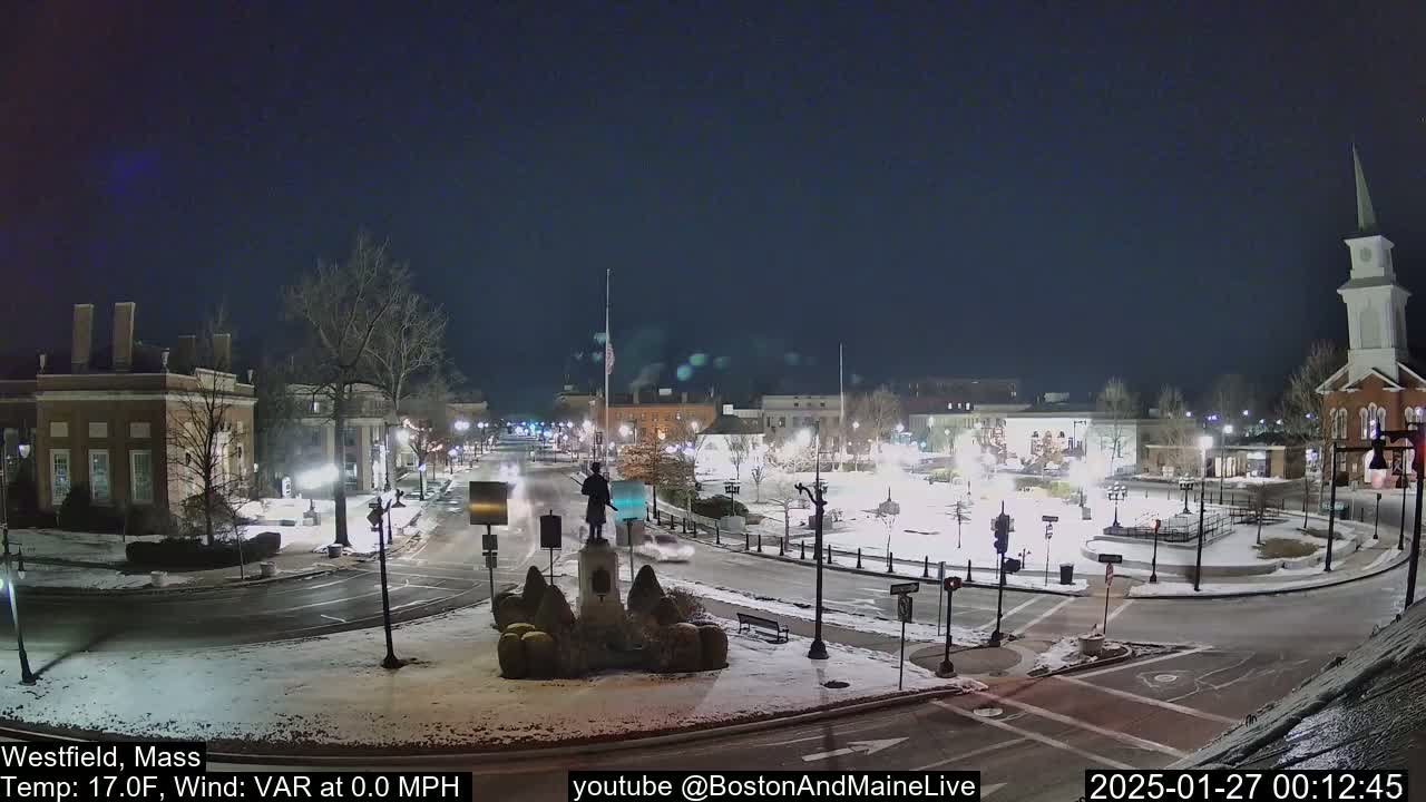 Park Square Live  Cam - Westfield, Massachusetts USA