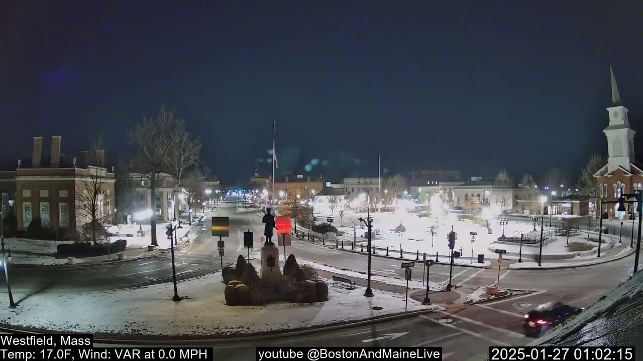 Park Square Live  Cam - Westfield, Massachusetts USA