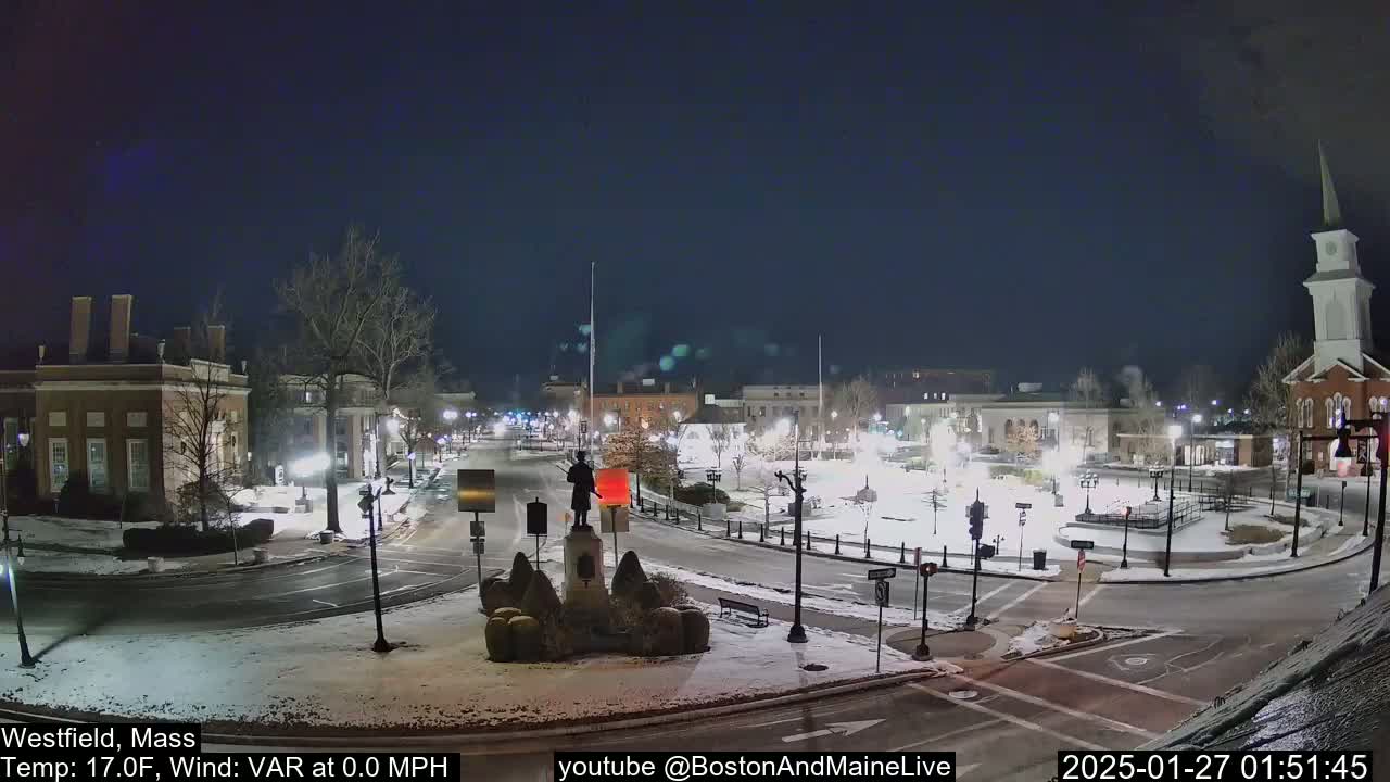 Park Square Live  Cam - Westfield, Massachusetts USA