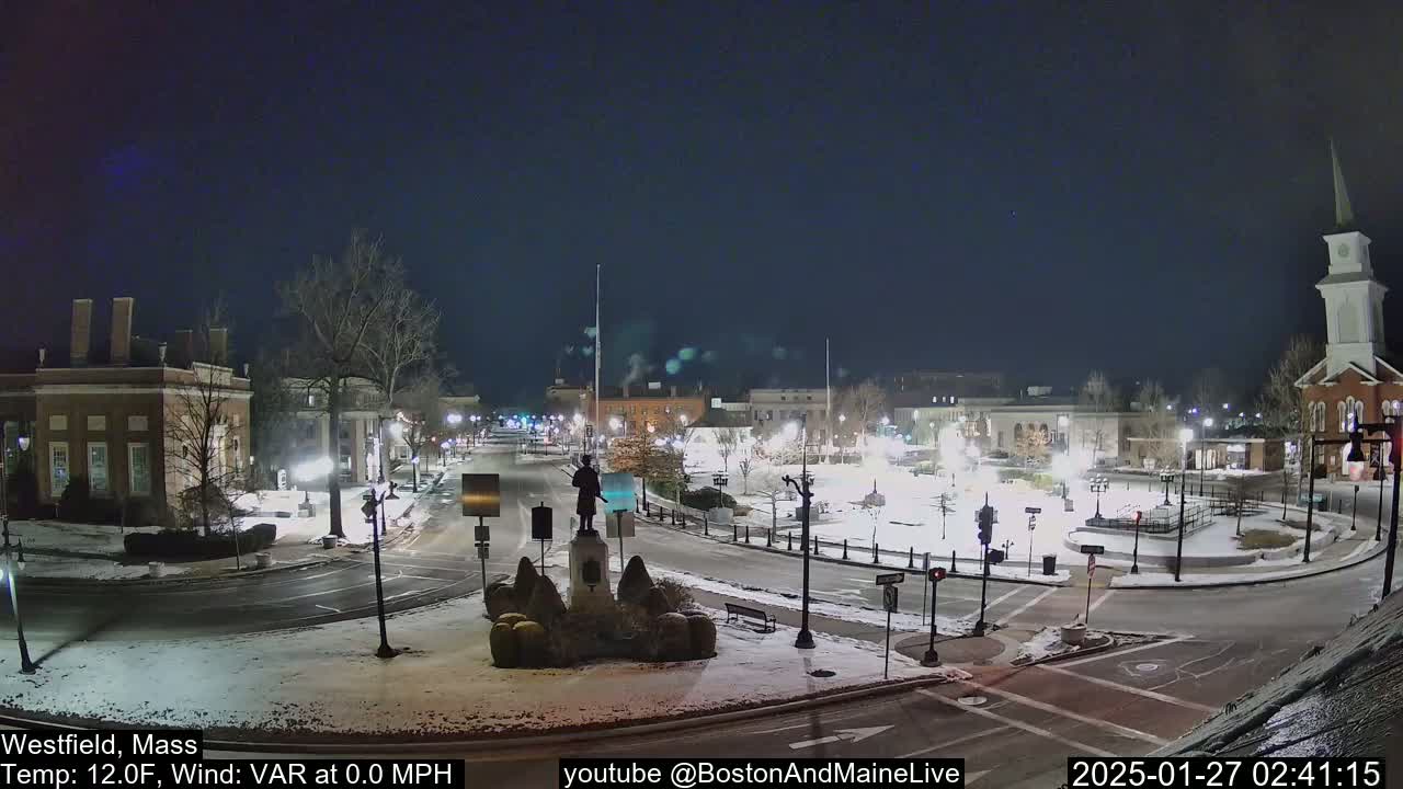 Park Square Live  Cam - Westfield, Massachusetts USA
