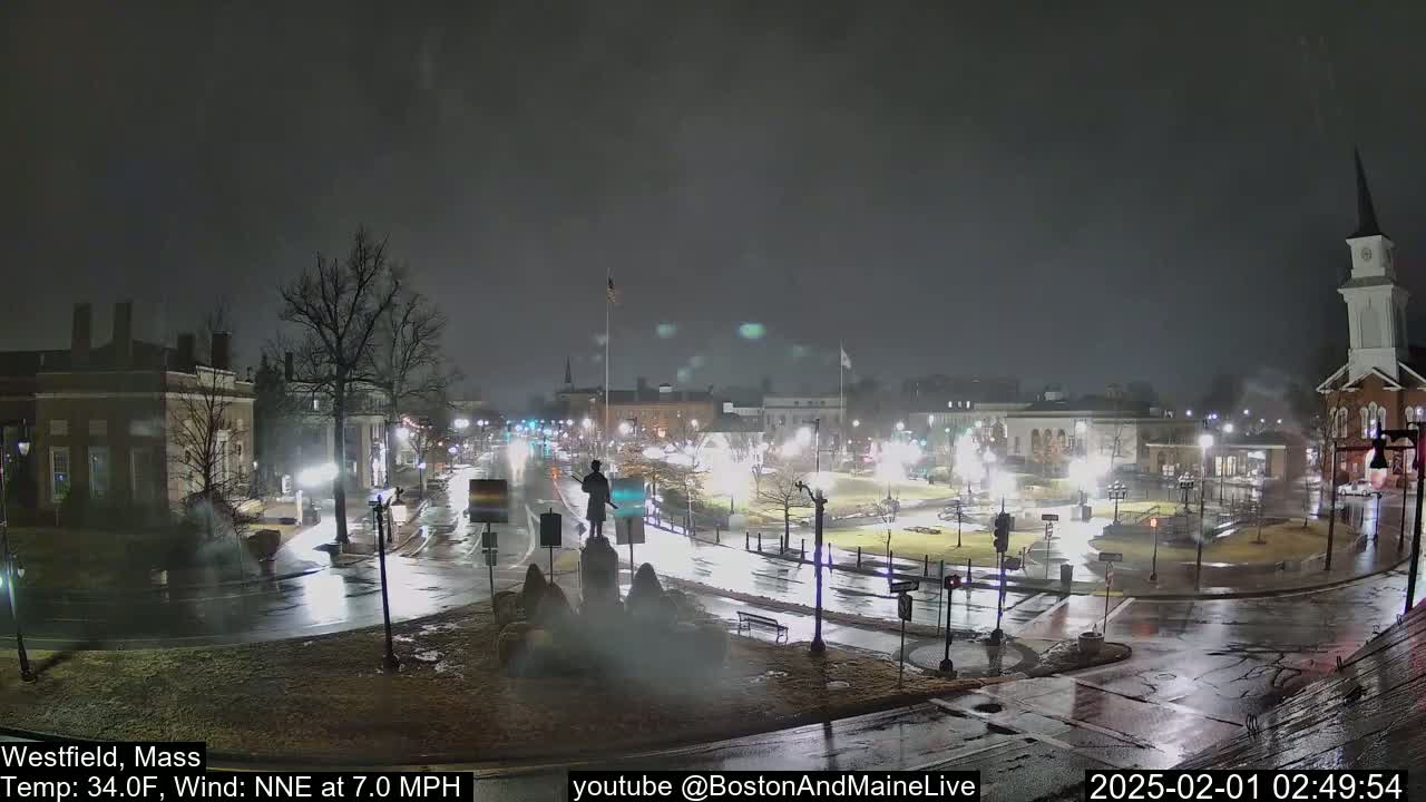 Park Square Live  Cam - Westfield, Massachusetts USA