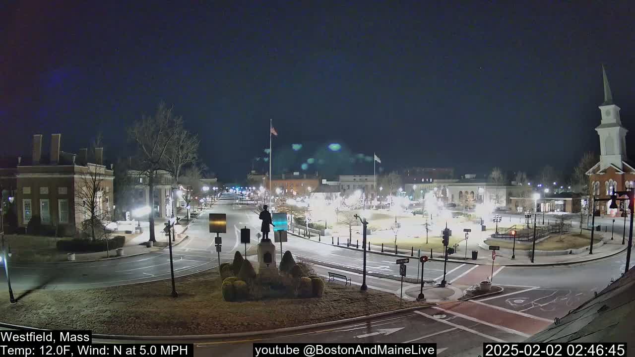 Park Square Live  Cam - Westfield, Massachusetts USA