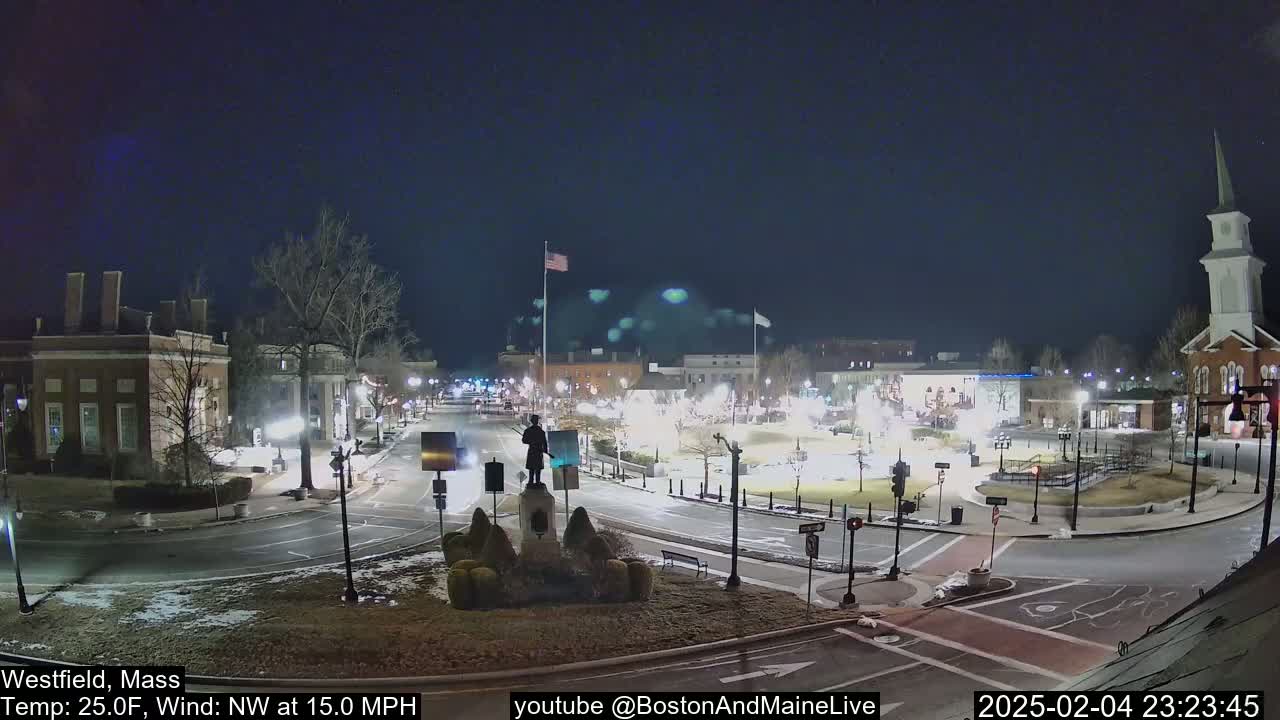 Park Square Live  Cam - Westfield, Massachusetts USA