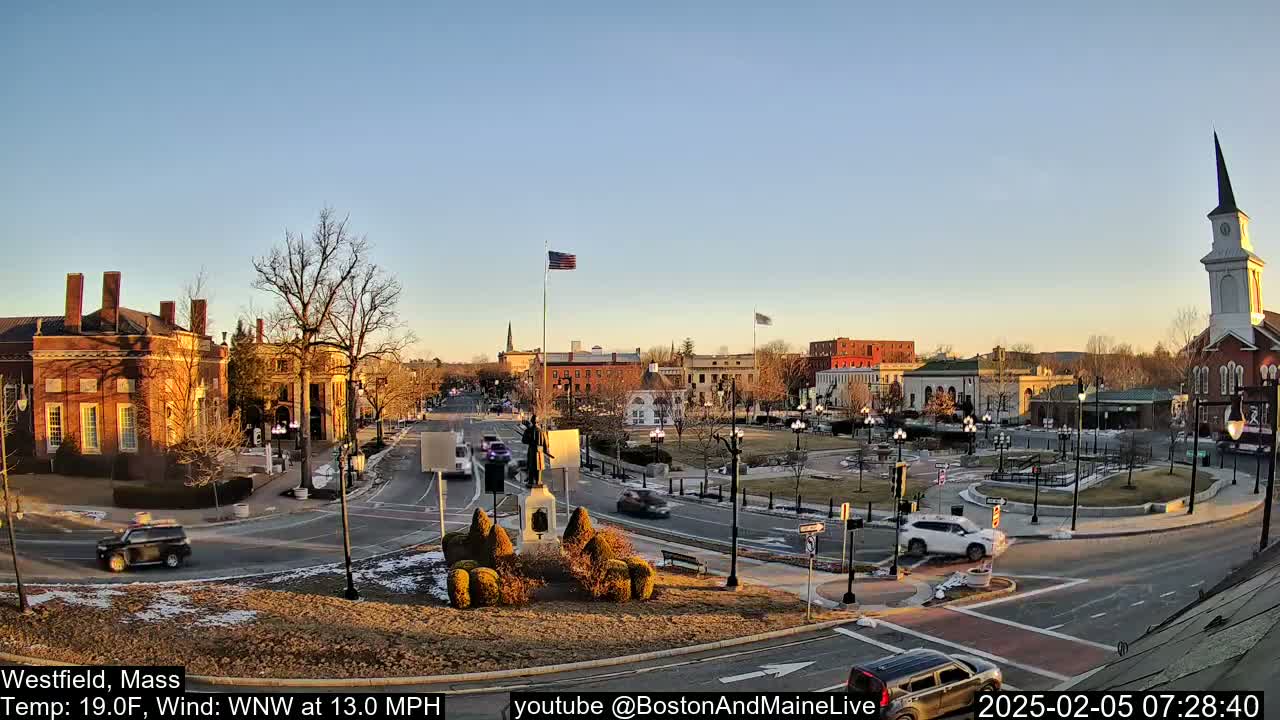 Park Square Live  Cam - Westfield, Massachusetts USA