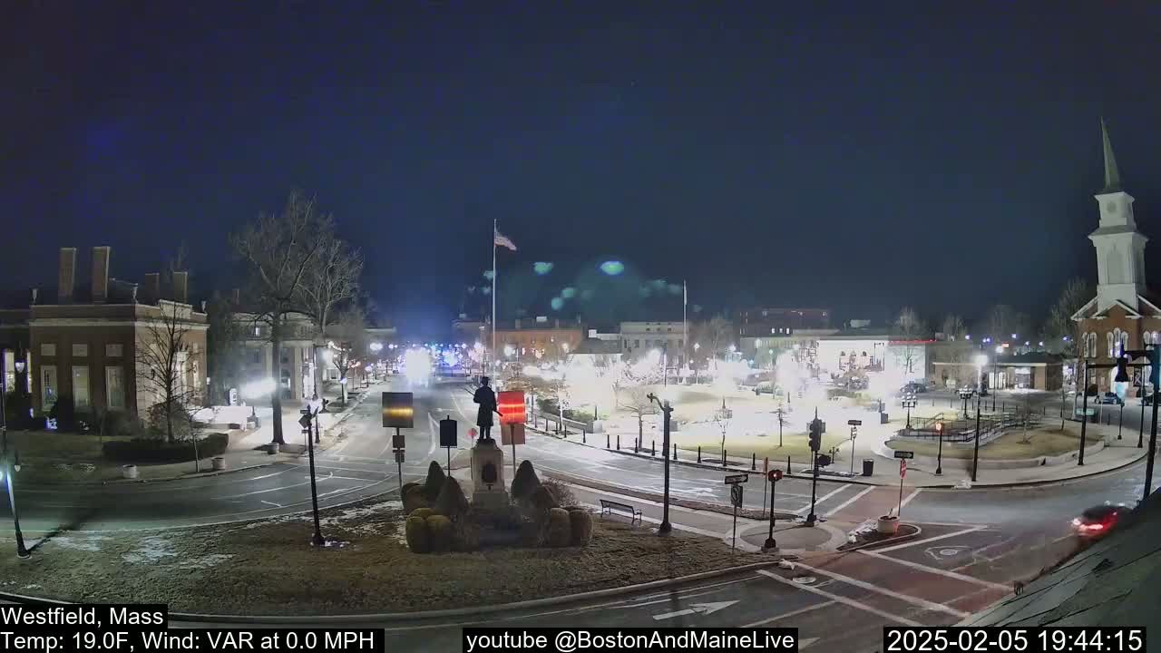 Park Square Live  Cam - Westfield, Massachusetts USA